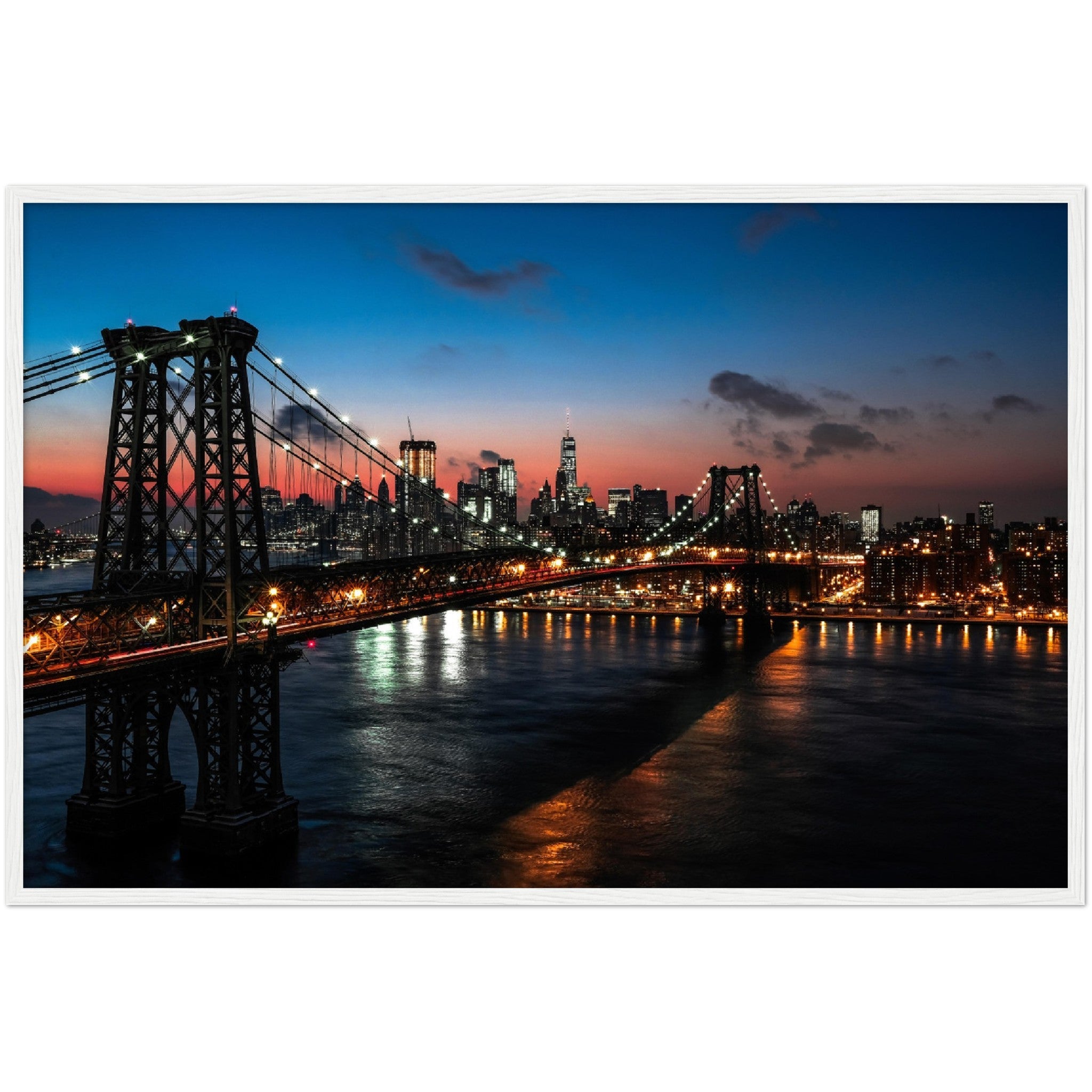 Brooklyn Bridge at Night Wall Art - Luxury Art Canvas