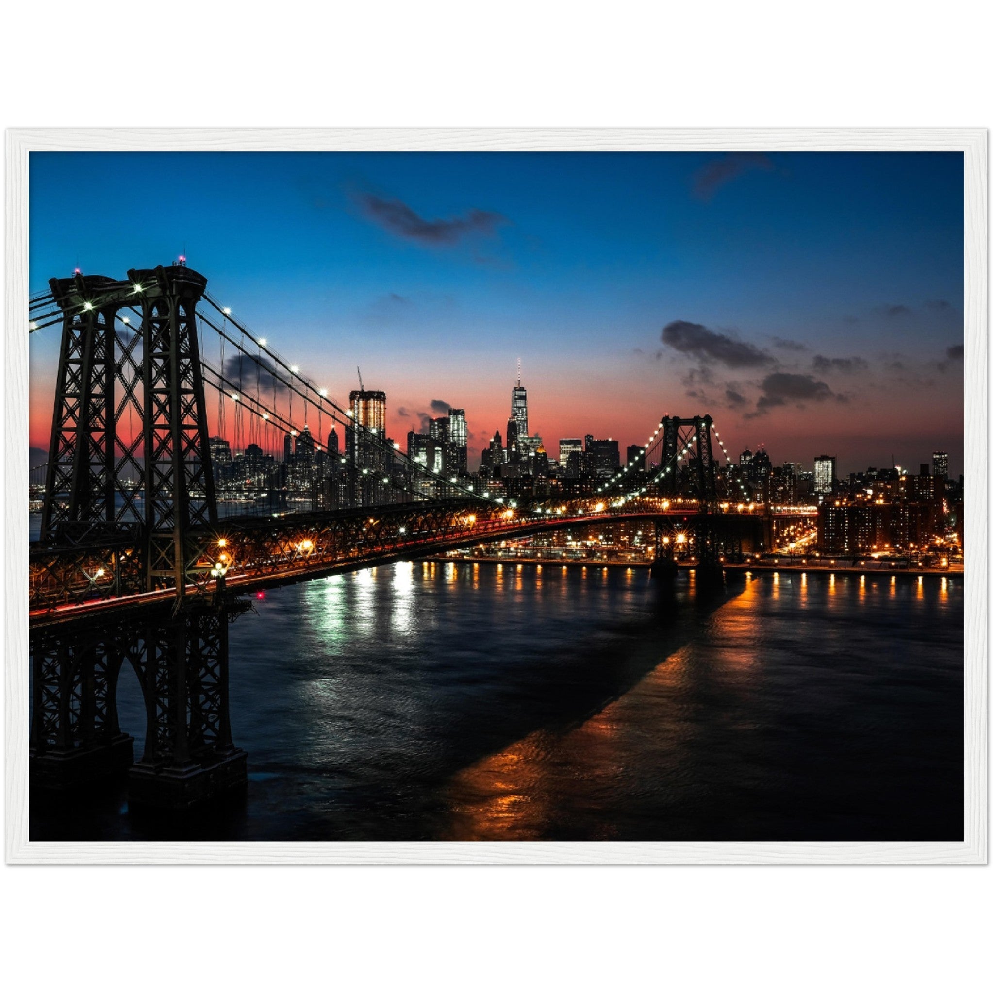 Brooklyn Bridge at Night Wall Art - Luxury Art Canvas