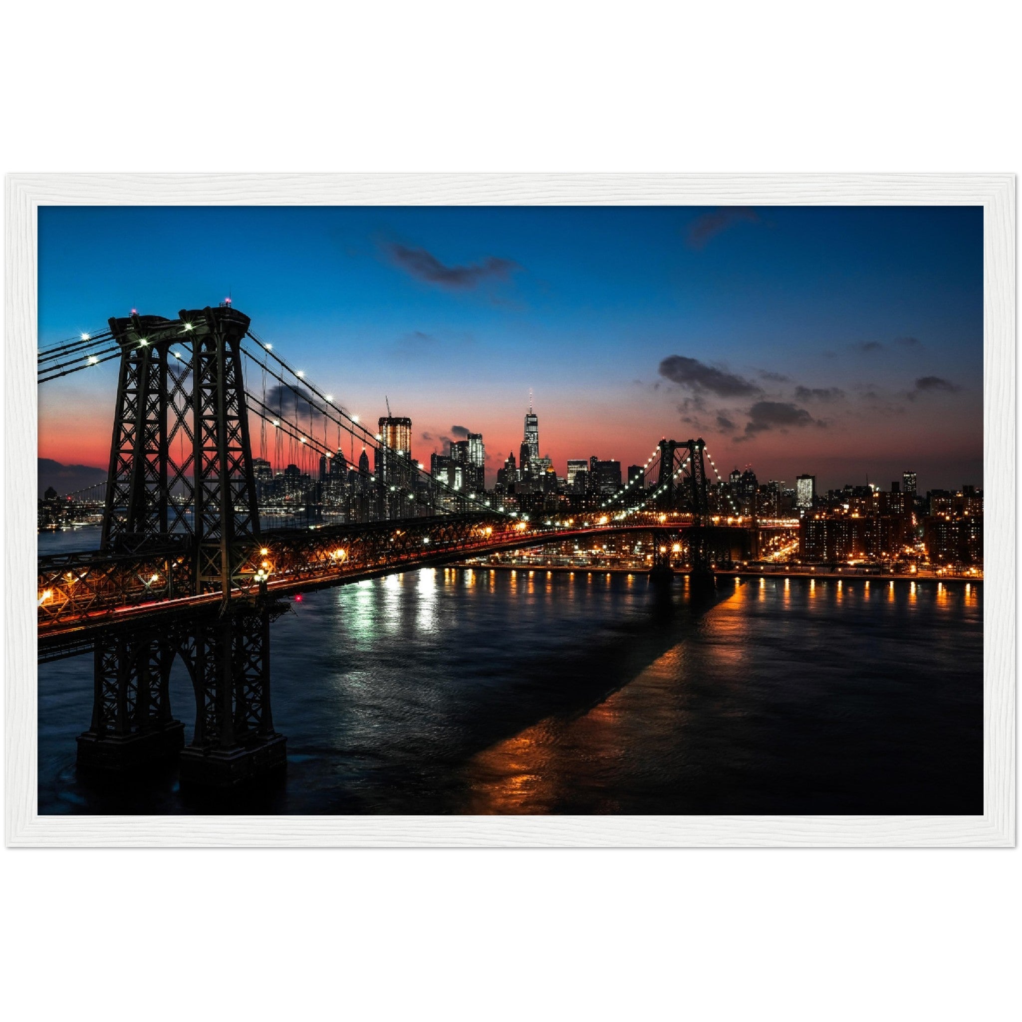 Brooklyn Bridge at Night Wall Art - Luxury Art Canvas