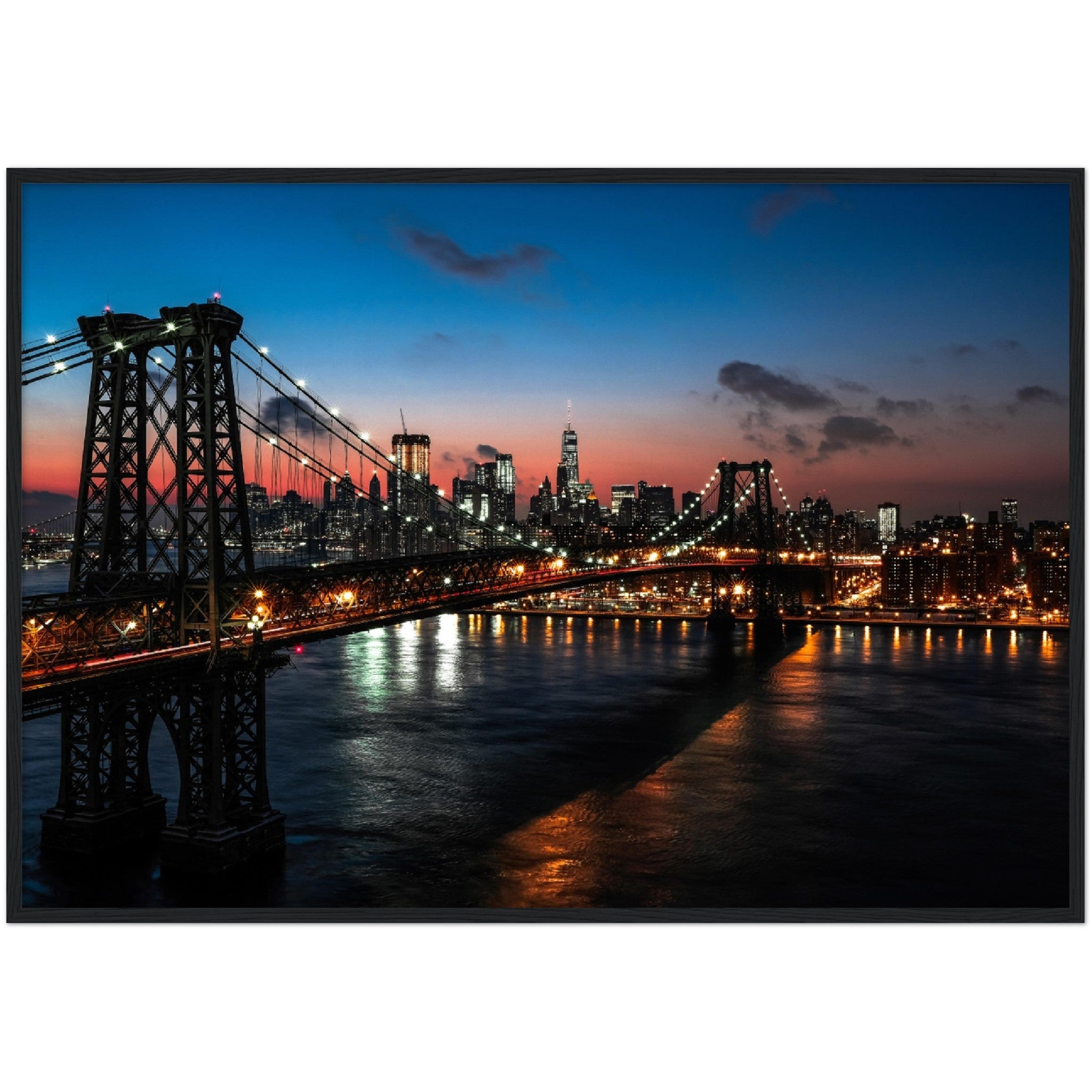 Brooklyn Bridge at Night Wall Art - Luxury Art Canvas