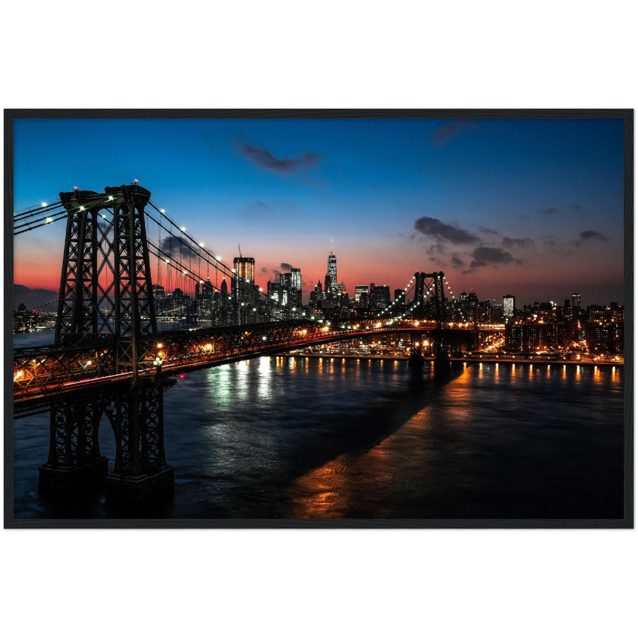 Brooklyn Bridge at Night Wall Art - Luxury Art Canvas