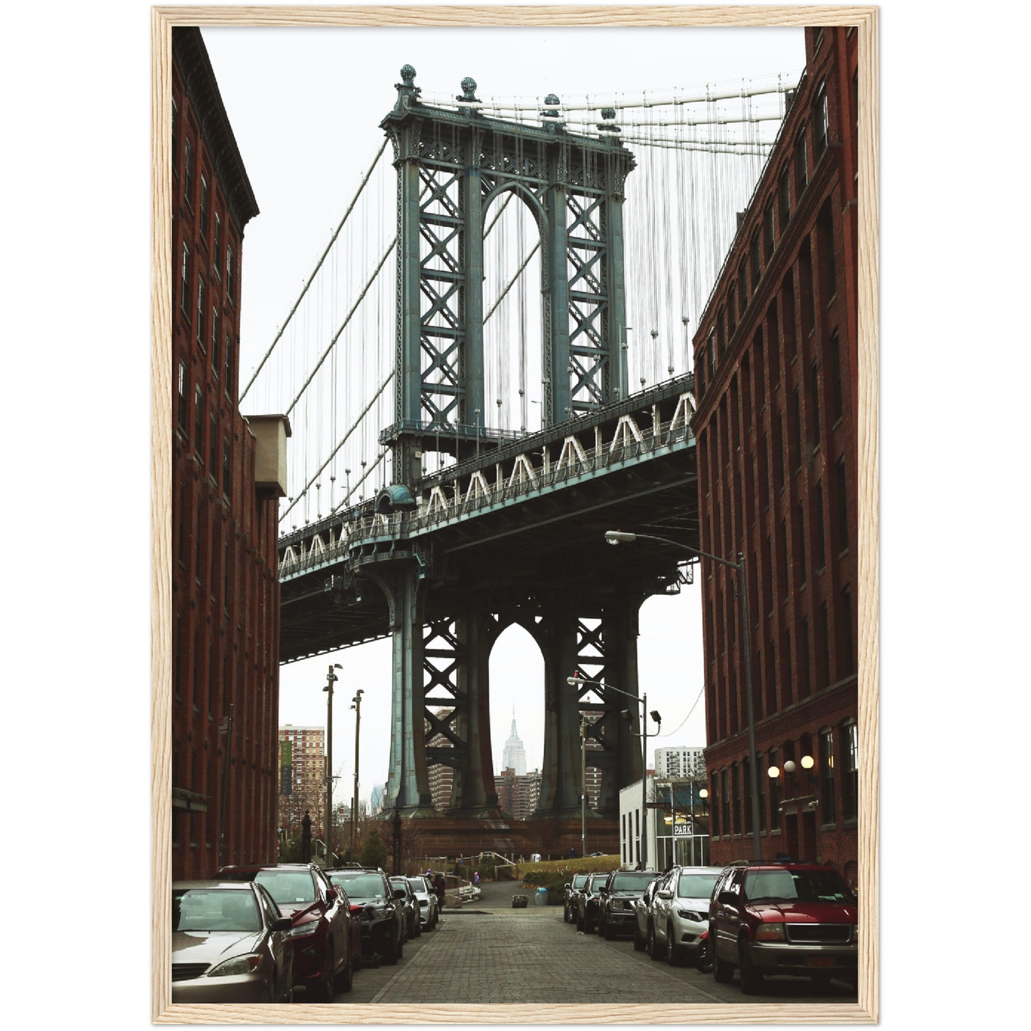 Brooklyn Bridge Street View Wall Art - Luxury Art Canvas