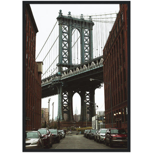 Brooklyn Bridge Street View Wall Art - Luxury Art Canvas