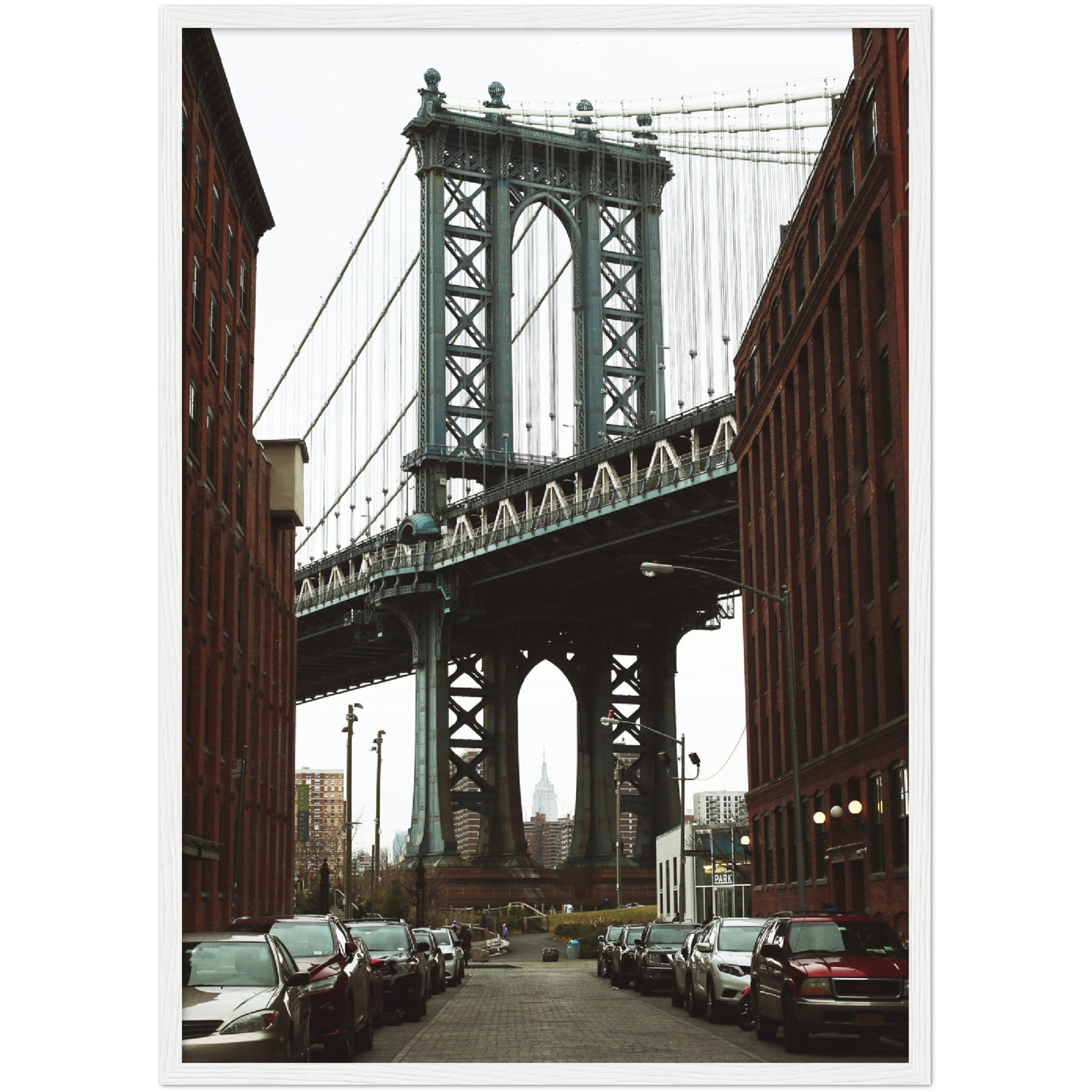 Brooklyn Bridge Street View Wall Art - Luxury Art Canvas