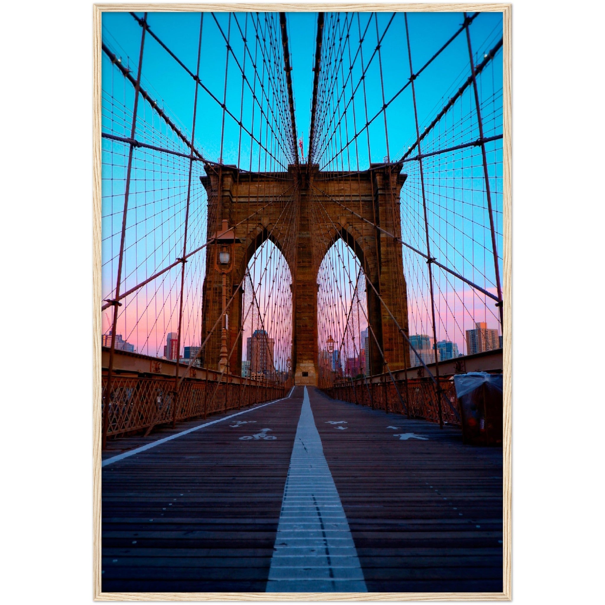 Brooklyn Bridge Sunset Wall Art - Luxury Art Canvas