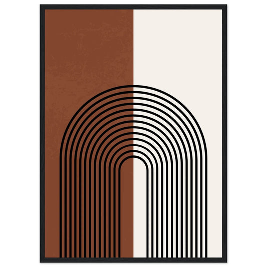 Brown and Black Minimalist Wall Art - Luxury Art Canvas