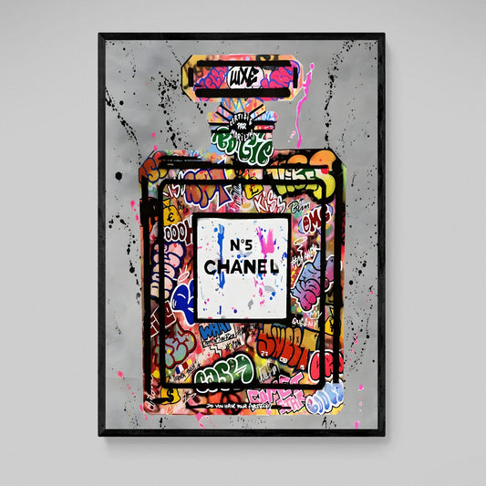 Chanel Graffiti Wall Art - Luxury Art Canvas