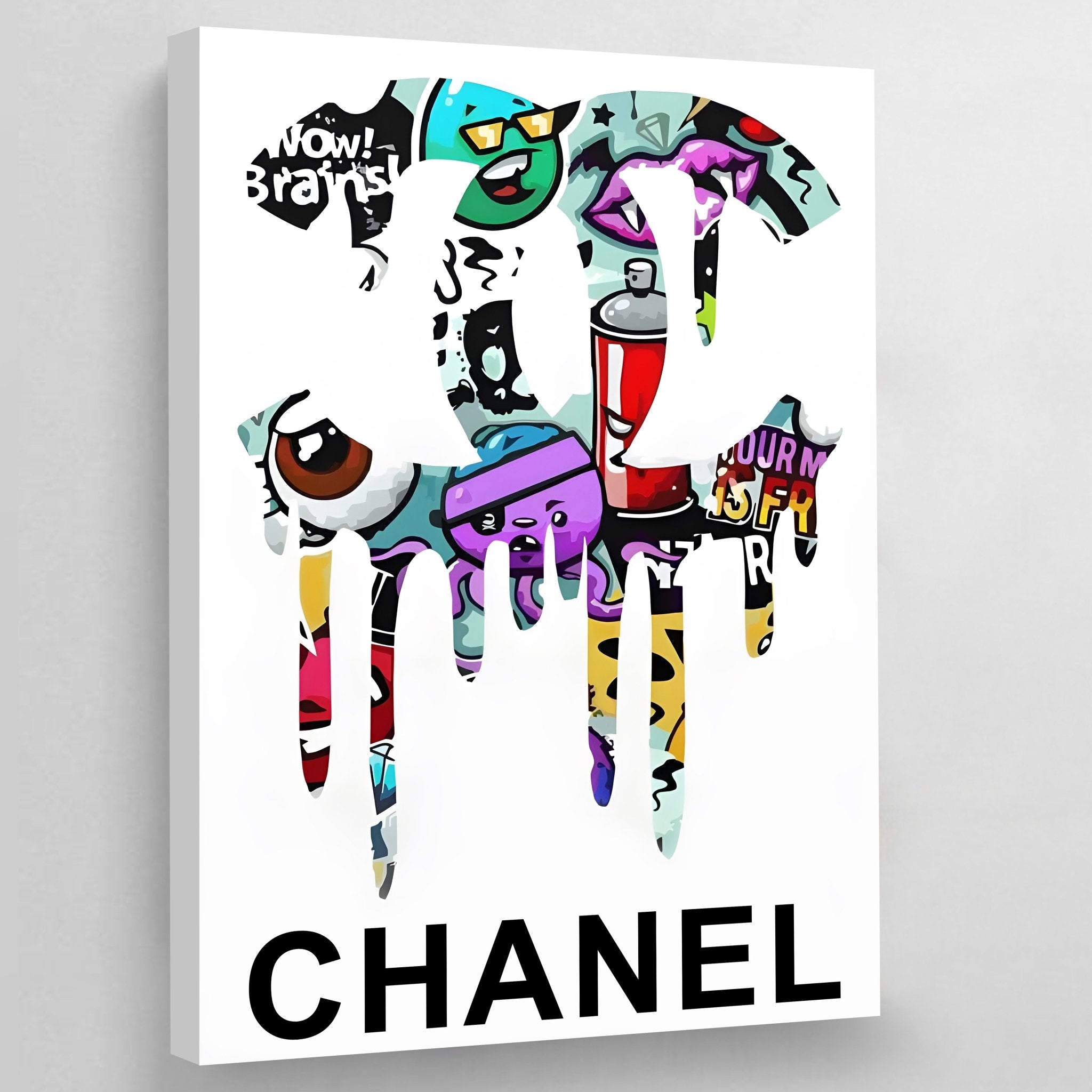 Chanel Pop Graffiti Paint Drip Fashion Pop Art Wall Art  Peinture  graffiti, Peinture dégoulinante, Peinture pop art