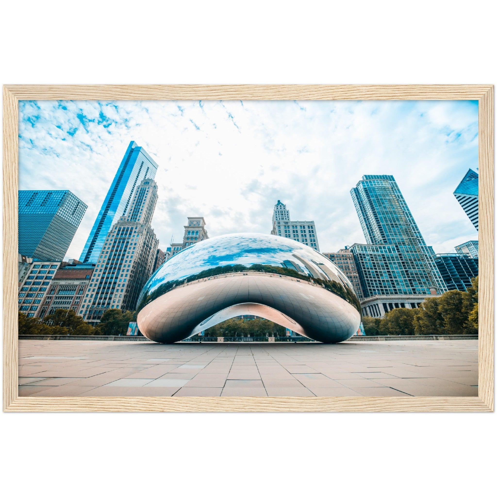 Chicago Cloud Gate Wall Art - Luxury Art Canvas