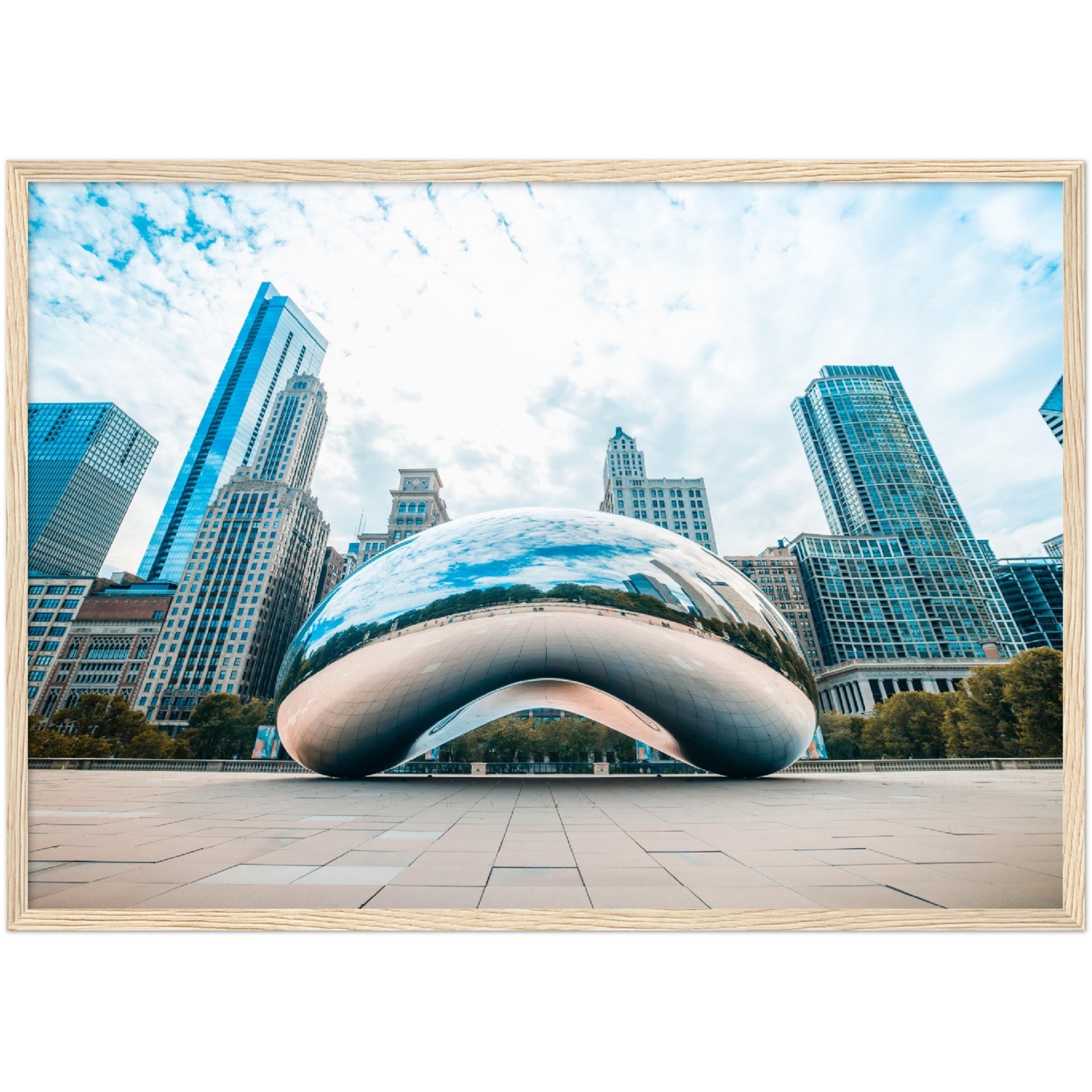 Chicago Cloud Gate Wall Art - Luxury Art Canvas