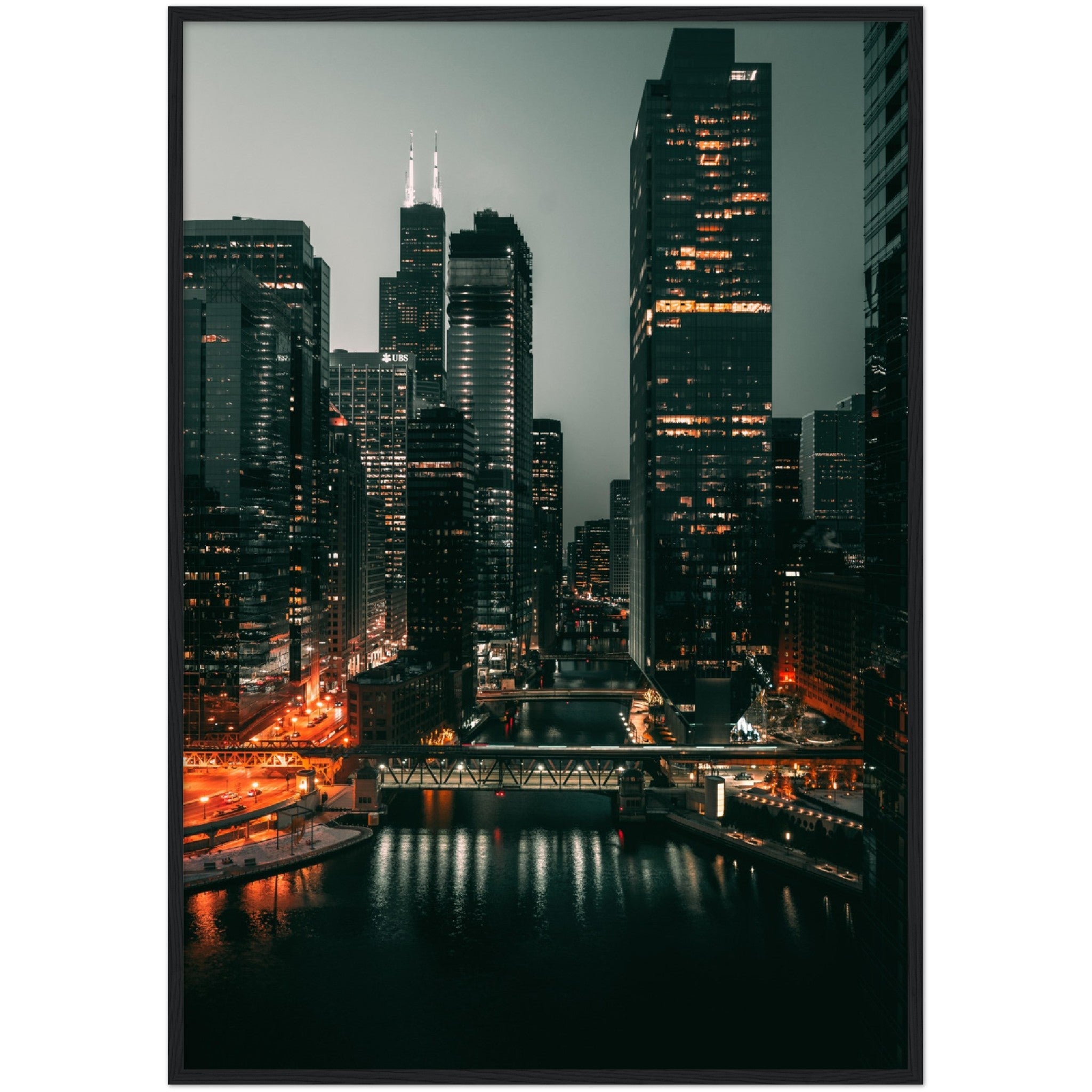 Chicago River Wall Art - Luxury Art Canvas