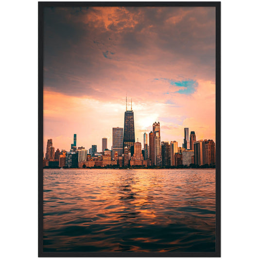 Chicago Skyline Sunrise Wall Art - Luxury Art Canvas