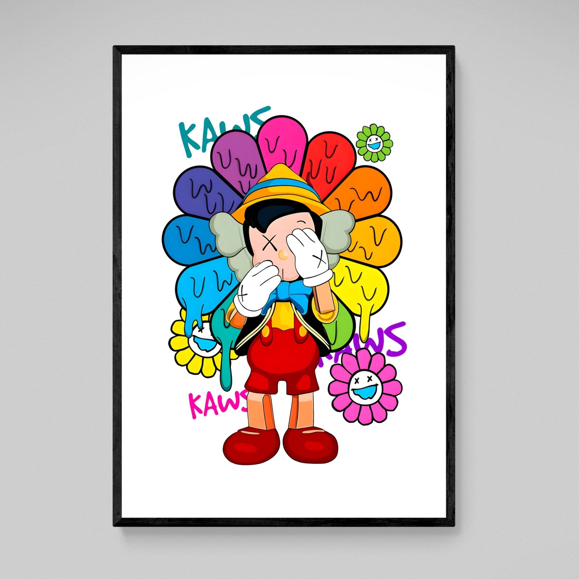 Colorful Flower Hypebeast Wall Art - Luxury Art Canvas