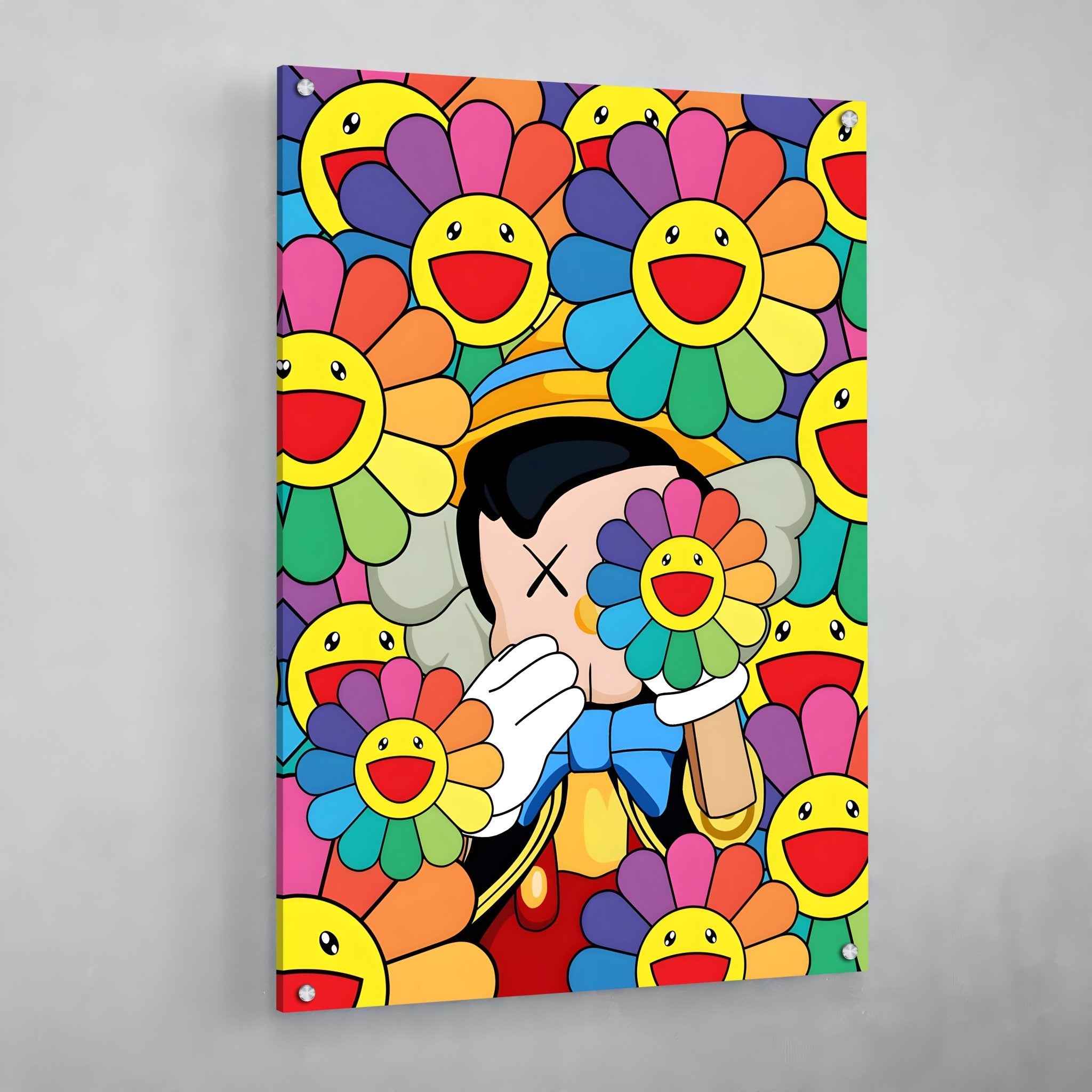 Colorful Flowers Hypebeast Wall Art - Luxury Art Canvas