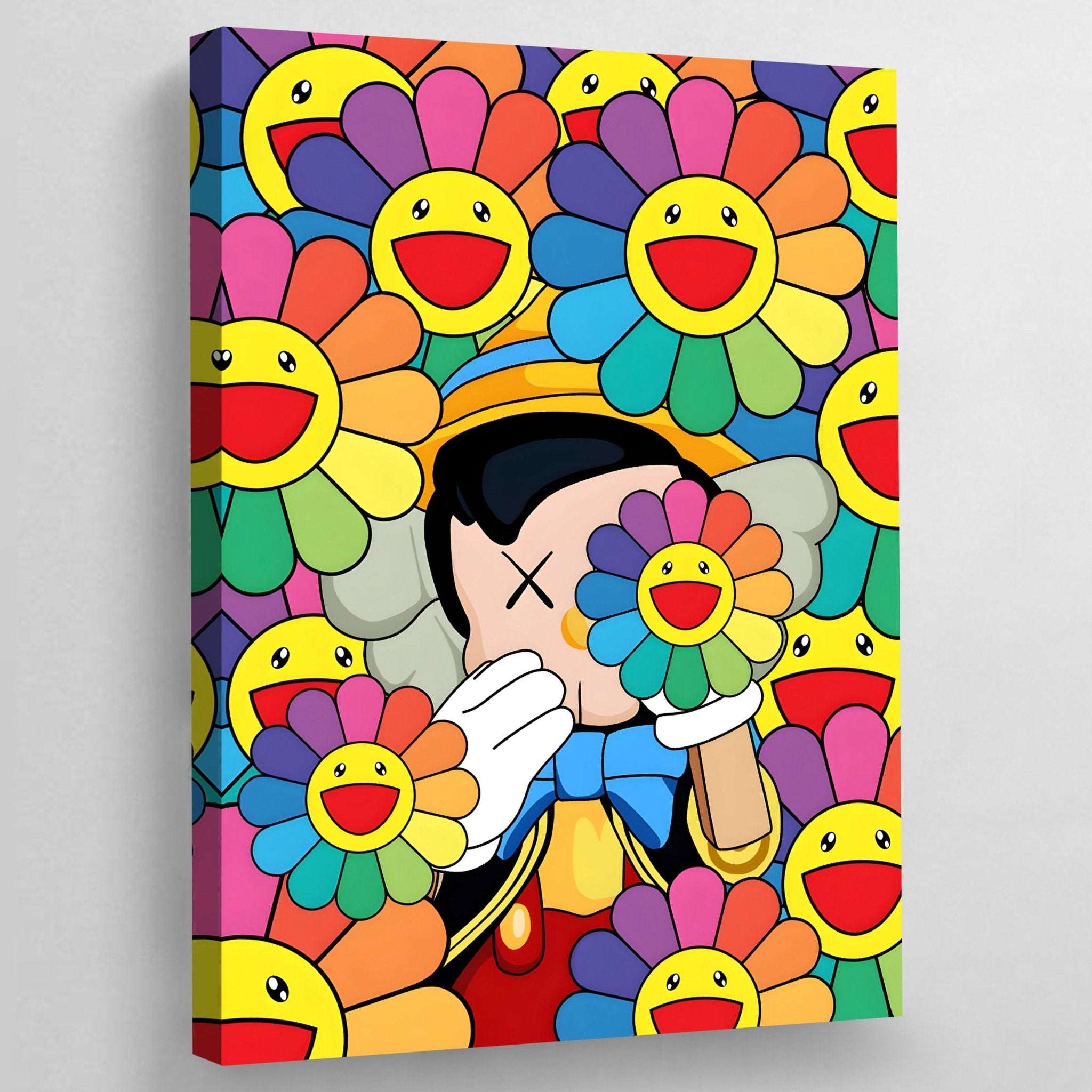 Colorful Flowers Hypebeast Wall Art - Luxury Art Canvas