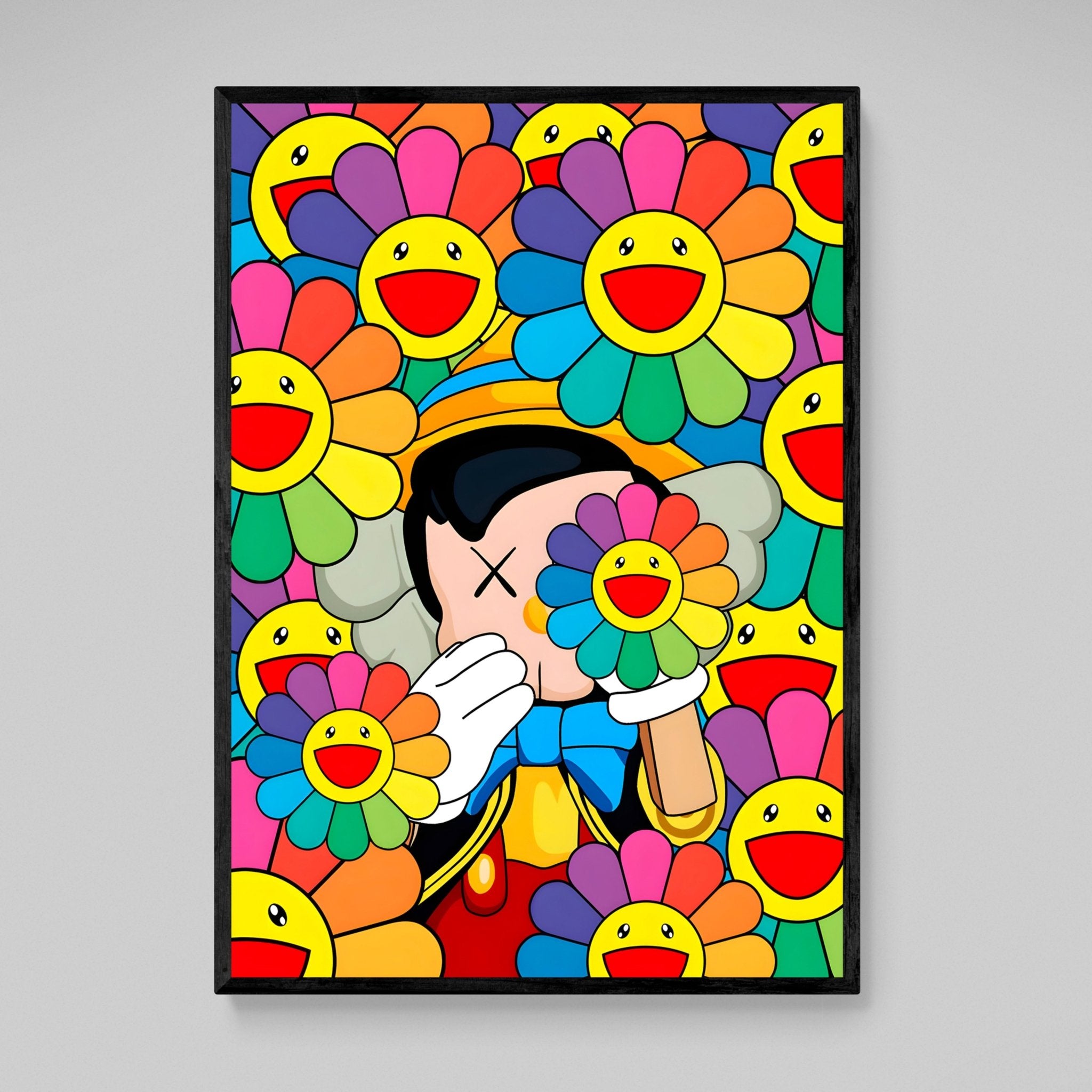 Colorful Flowers Hypebeast Wall Art - Luxury Art Canvas