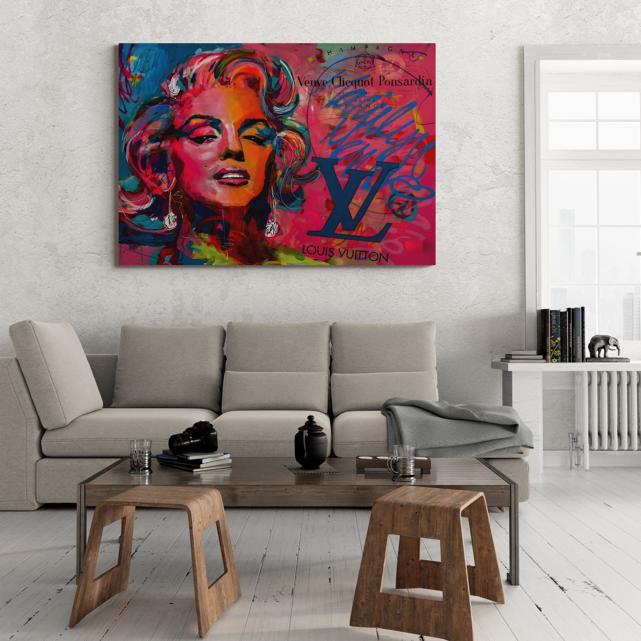 Colorful Louis Vuitton Wall Art - Luxury Art Canvas