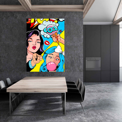 Colorful Pop Art Wall Art - Luxury Art Canvas