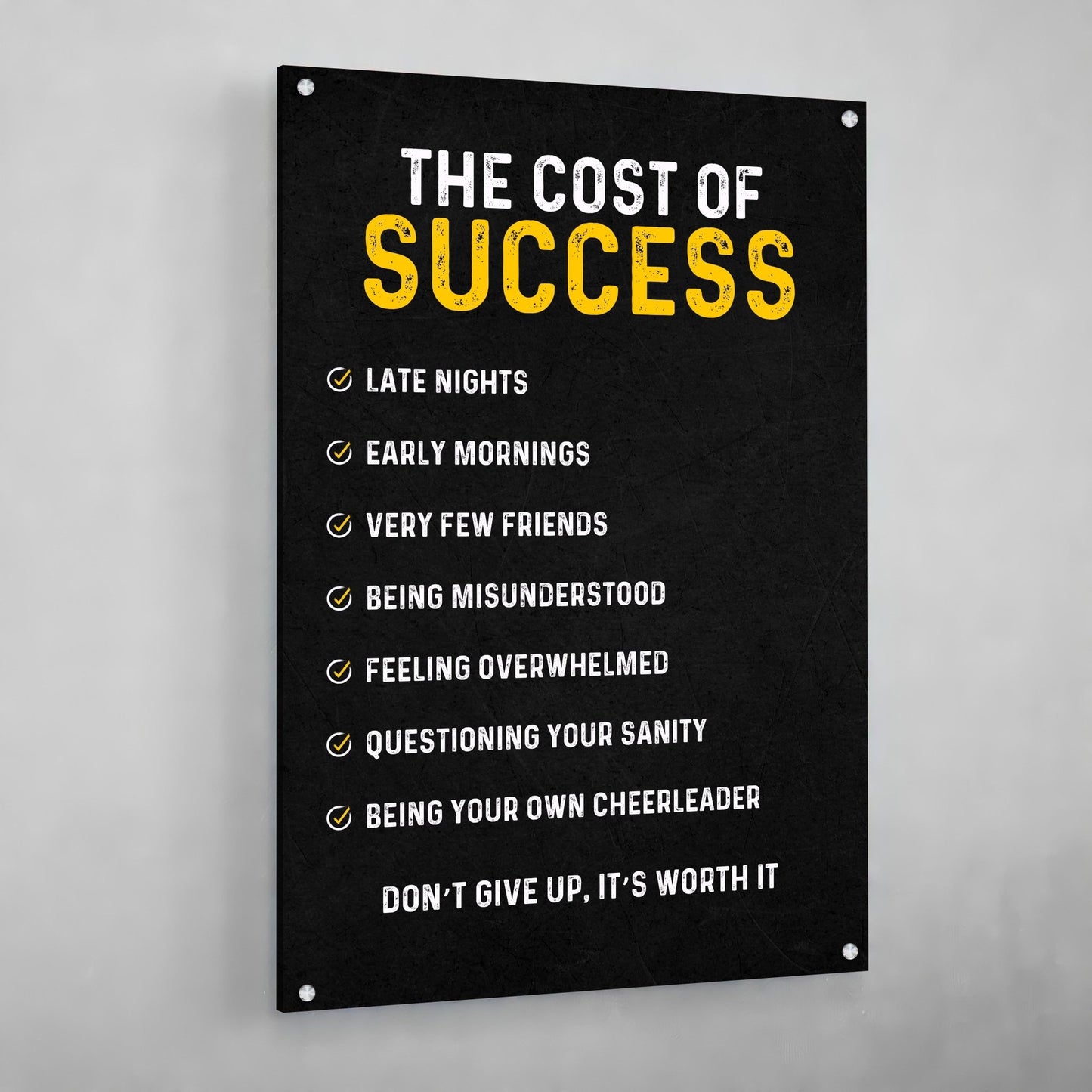 Cost Of Success Wall Art - Luxury Art Canvas