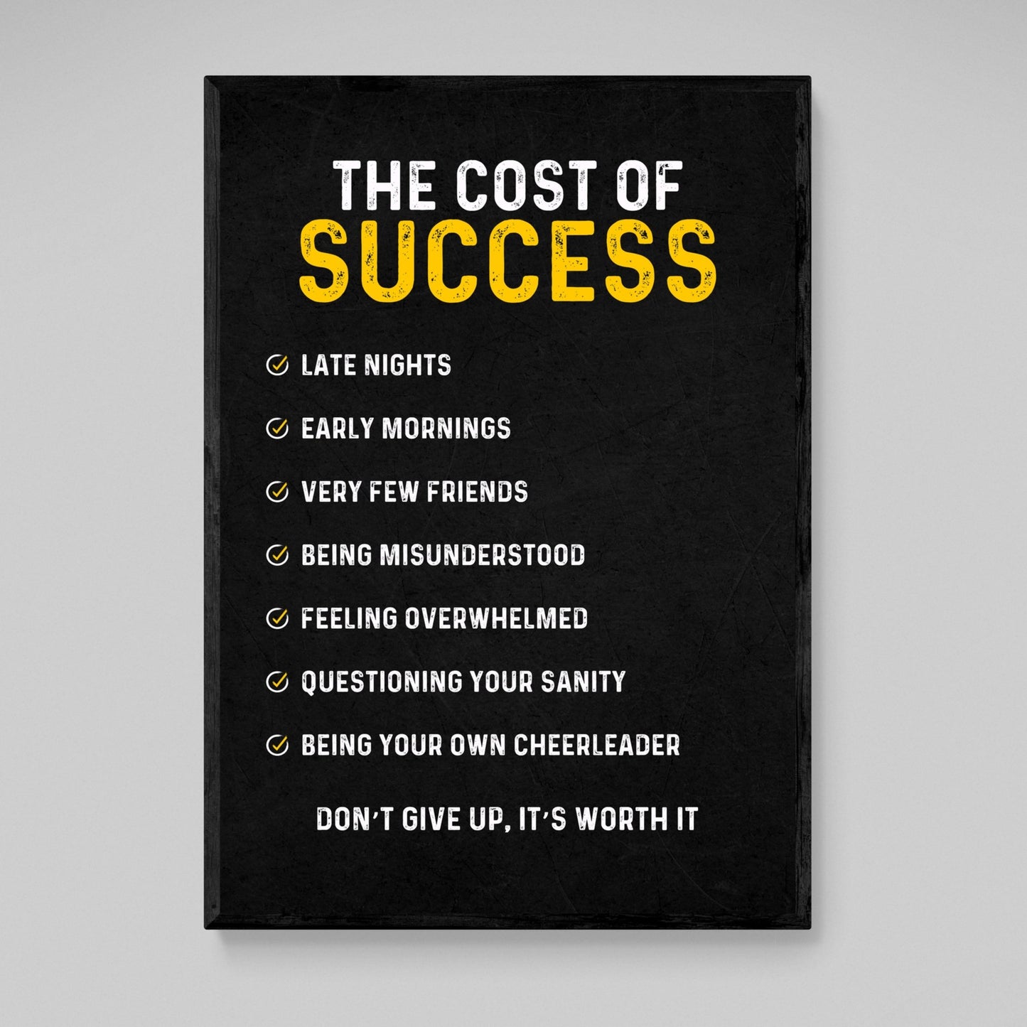 Cost Of Success Wall Art - Luxury Art Canvas