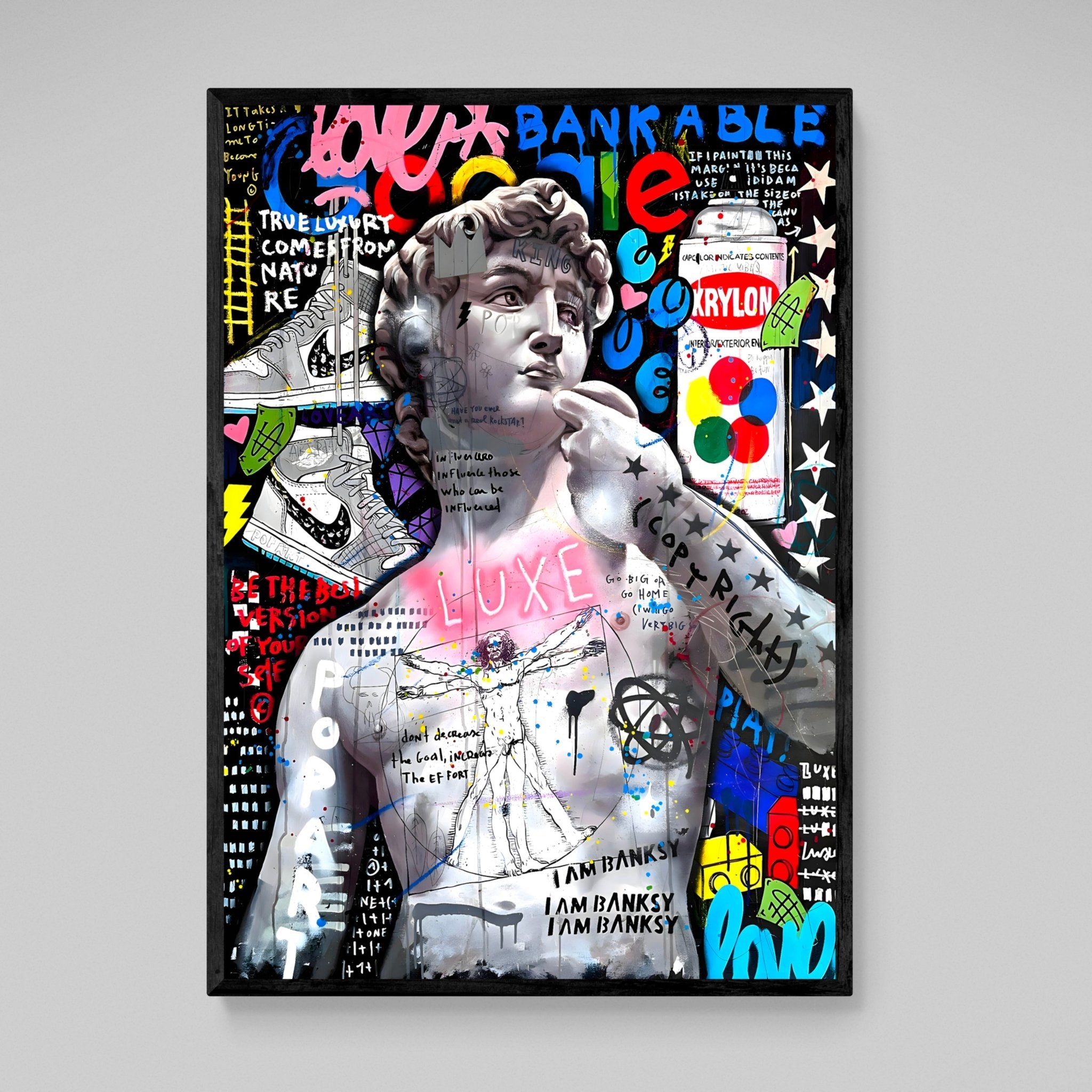 David Graffiti Wall Art - Luxury Art Canvas