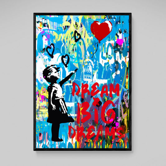 Dream Big Graffiti Wall Art - Luxury Art Canvas