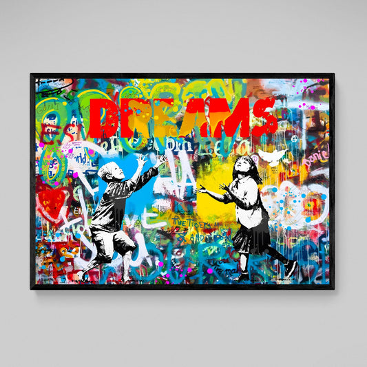 Dreams Graffiti Wall Art - Luxury Art Canvas