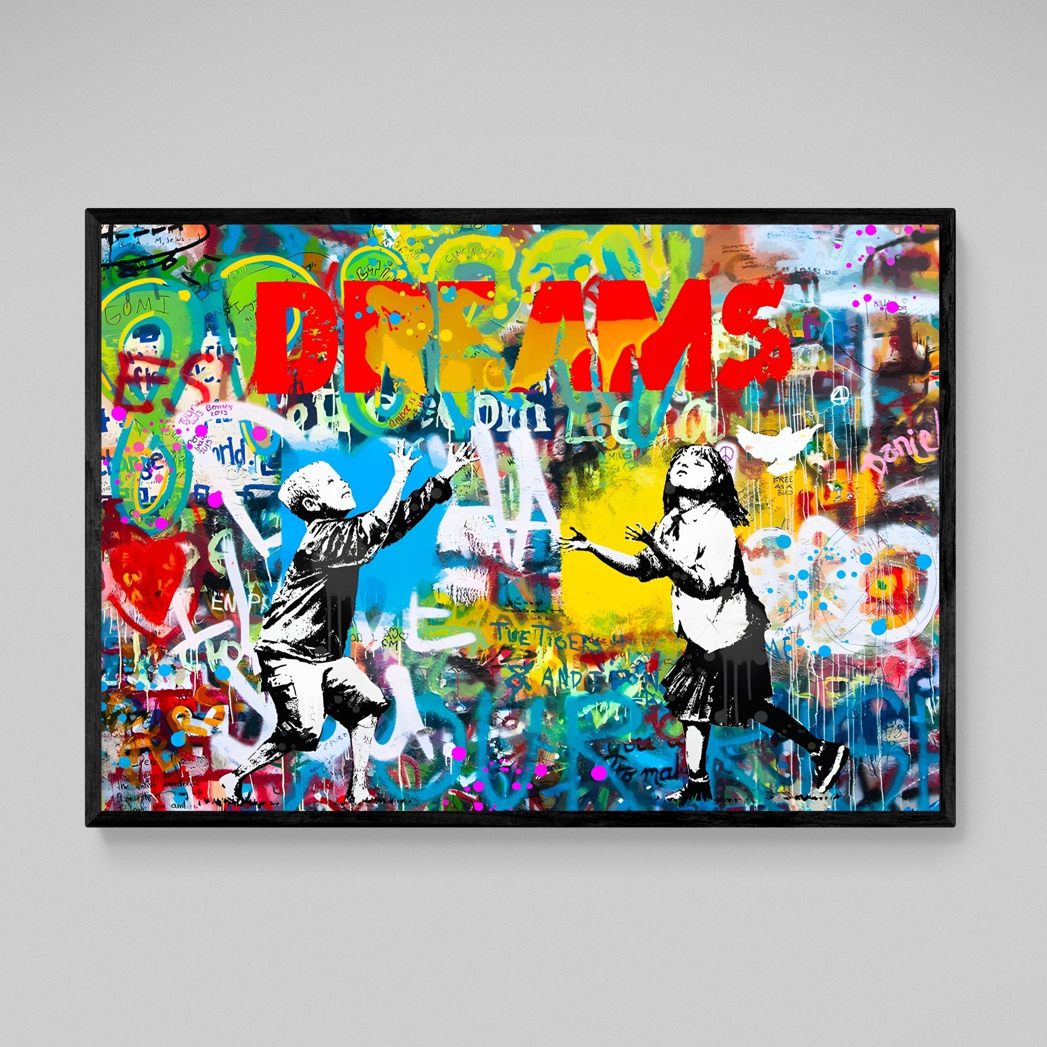 Dreams Graffiti Wall Art - Luxury Art Canvas