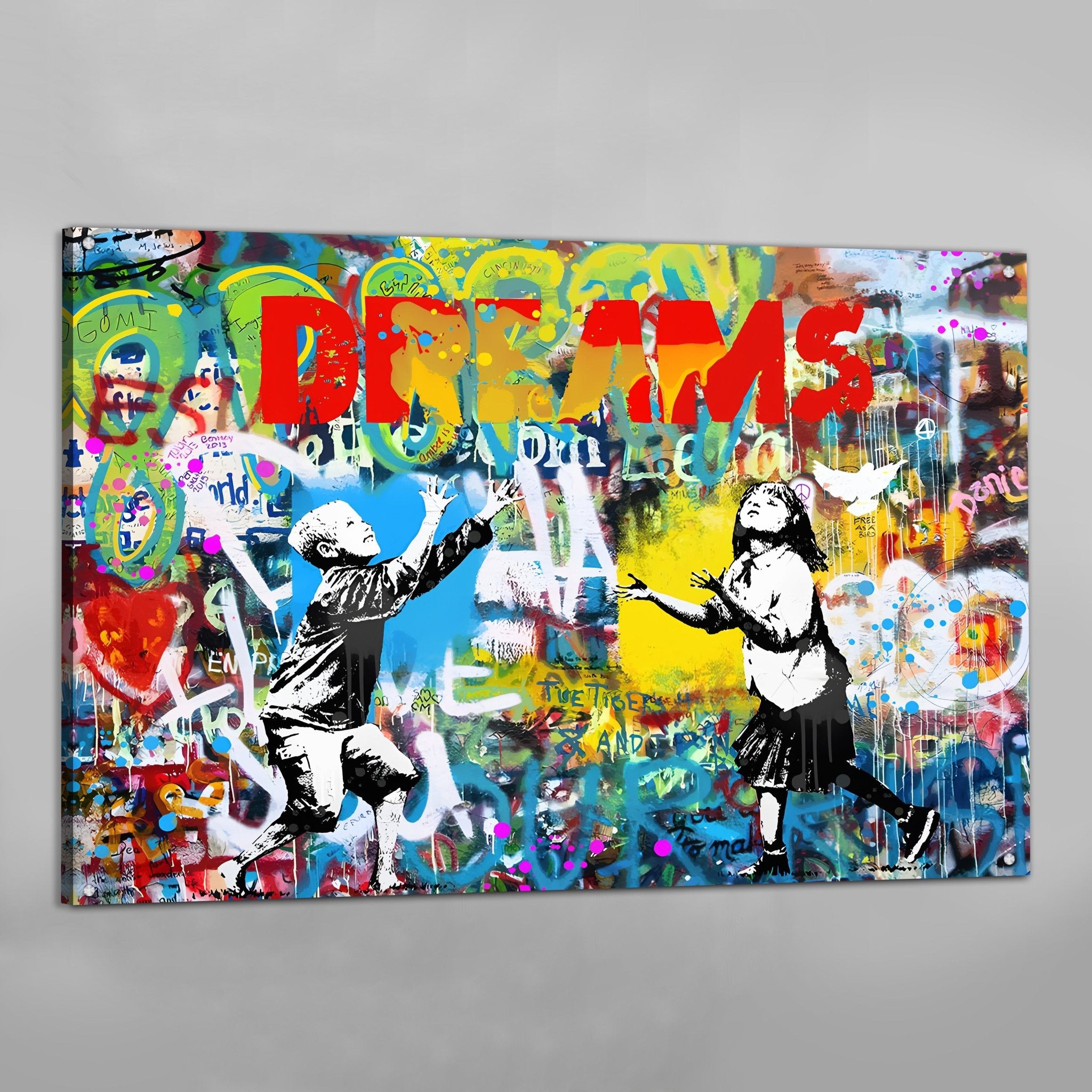 Dreams Graffiti Wall Art - Luxury Art Canvas