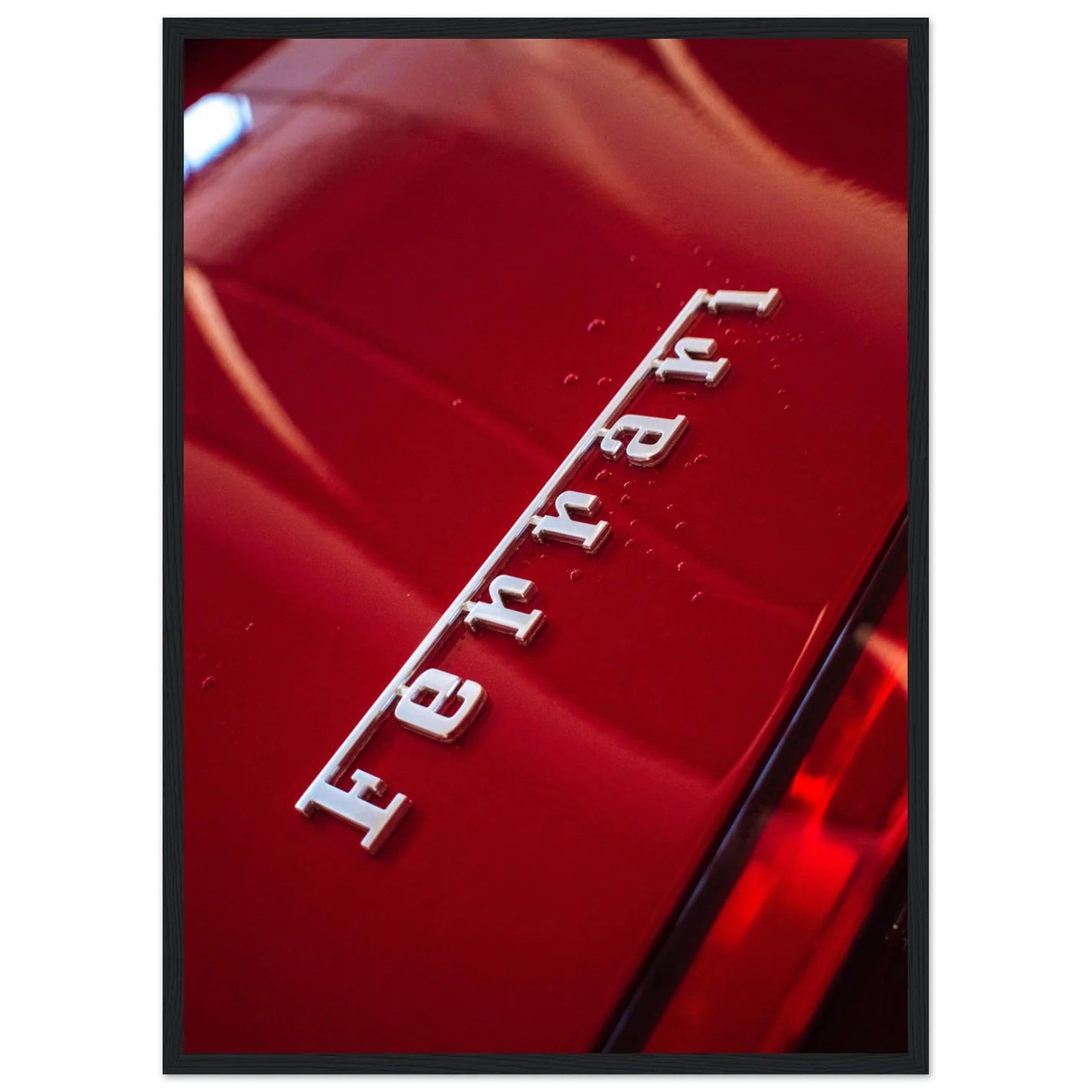 Red Car Back Wall Art - Luxury Art Canvas