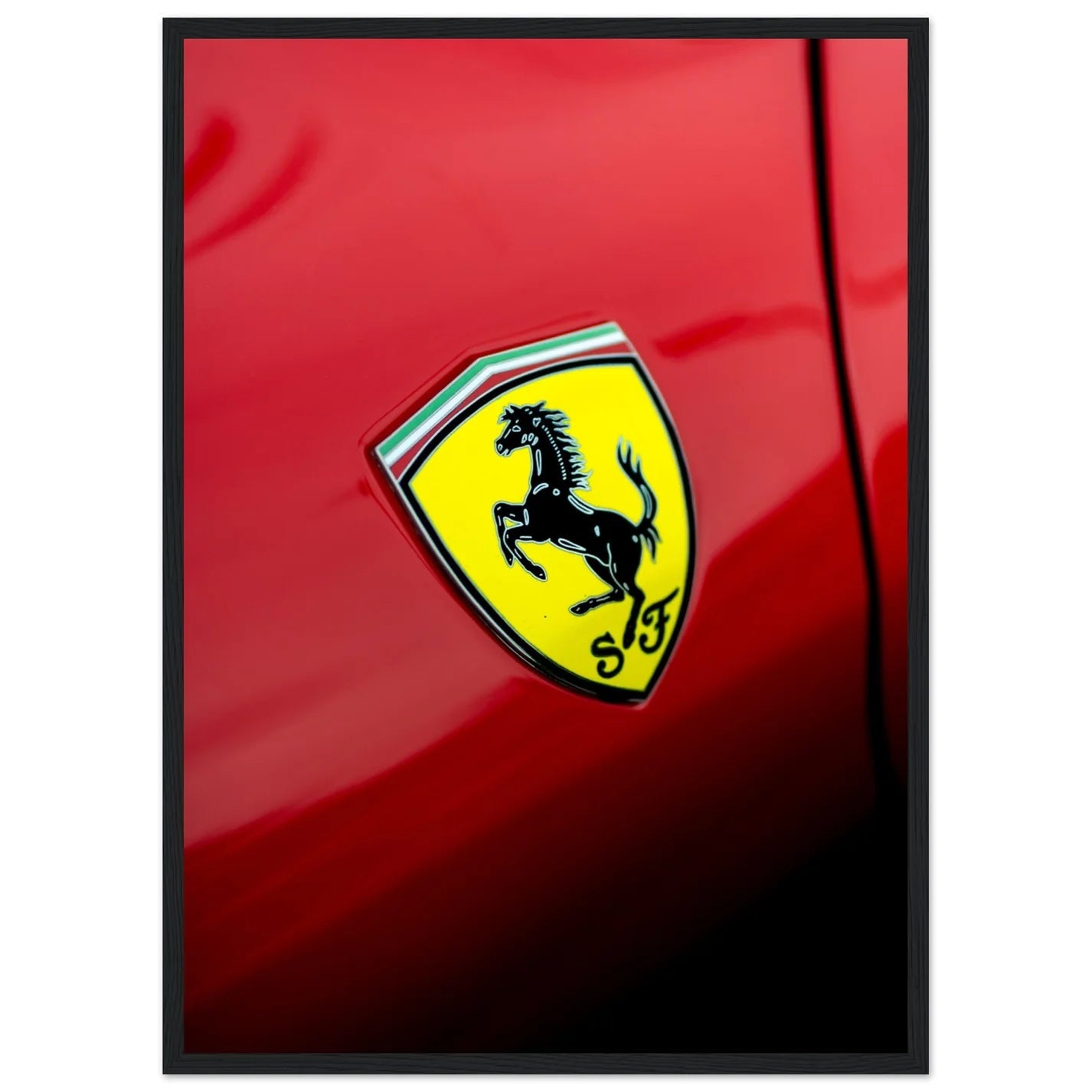 Red Car Logo Wall Art - Luxury Art Canvas