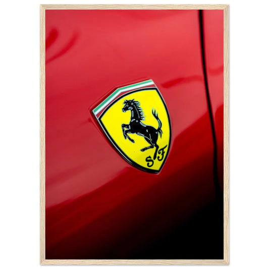 Red Car Logo Wall Art - Luxury Art Canvas