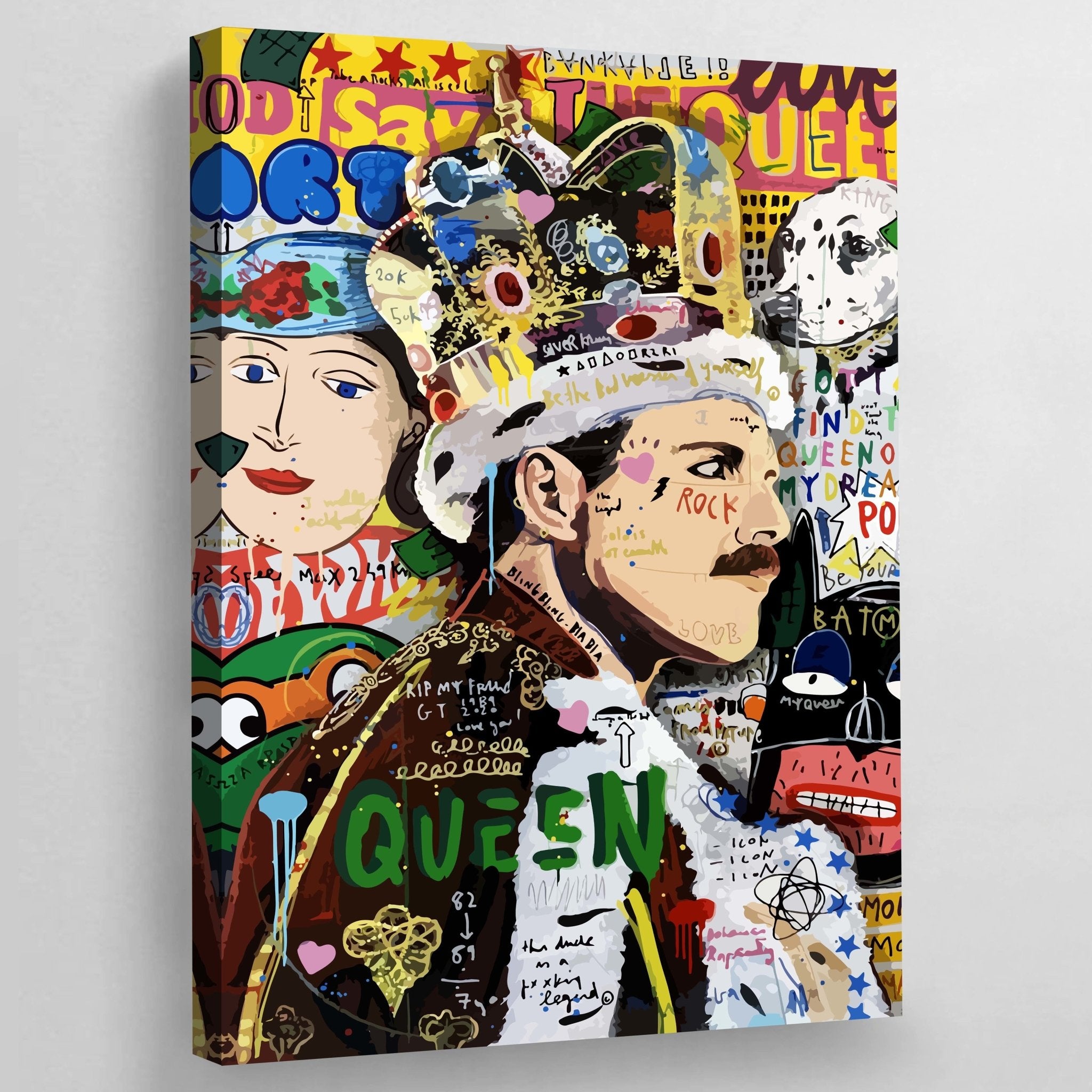 Freddie Mercury Graffiti Wall Art - Luxury Art Canvas