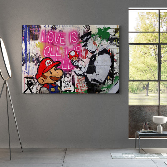 Graffiti Bansky Wall Art - Luxury Art Canvas