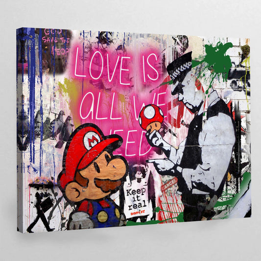 Graffiti Bansky Wall Art - Luxury Art Canvas