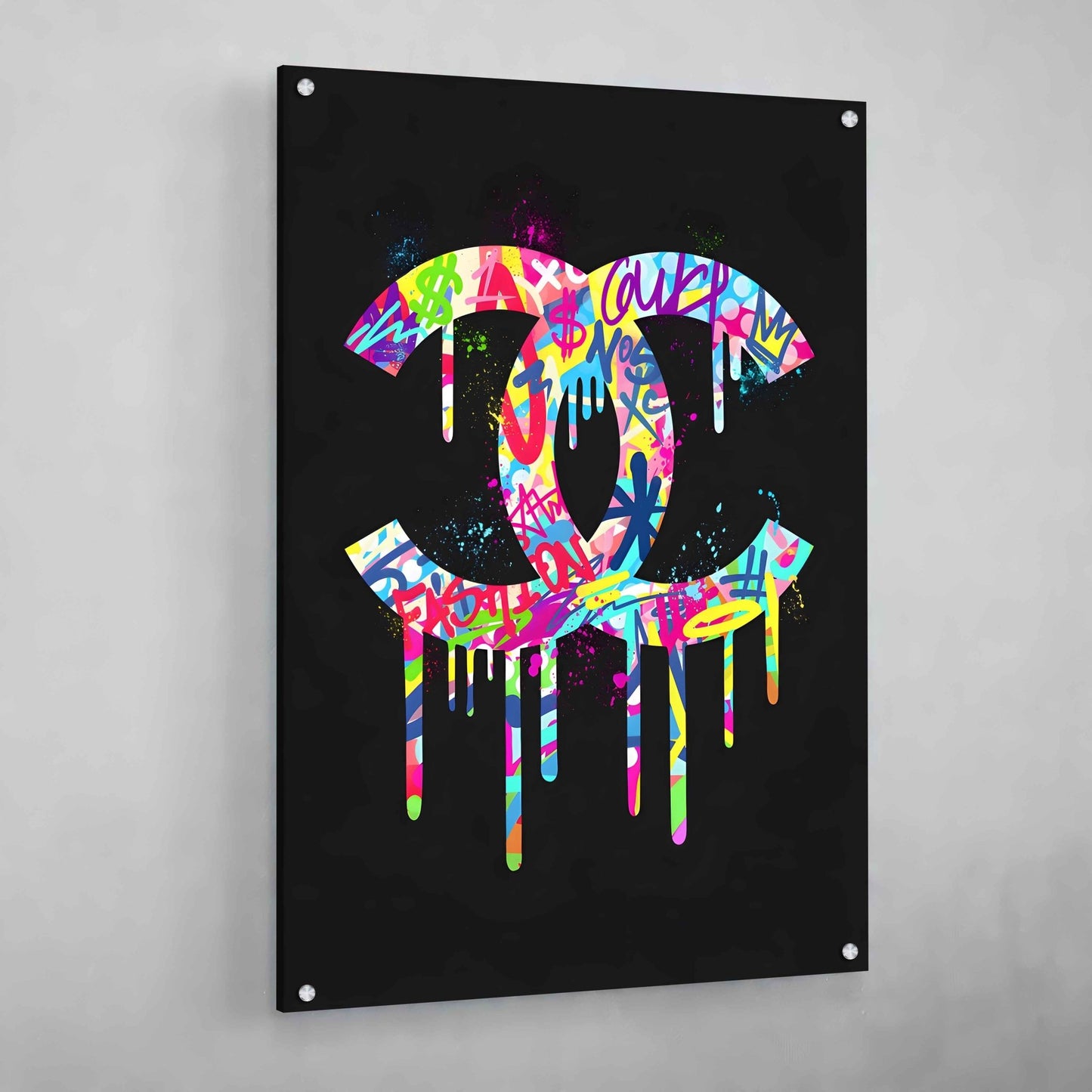 Graffiti Chanel Wall Art - Luxury Art Canvas