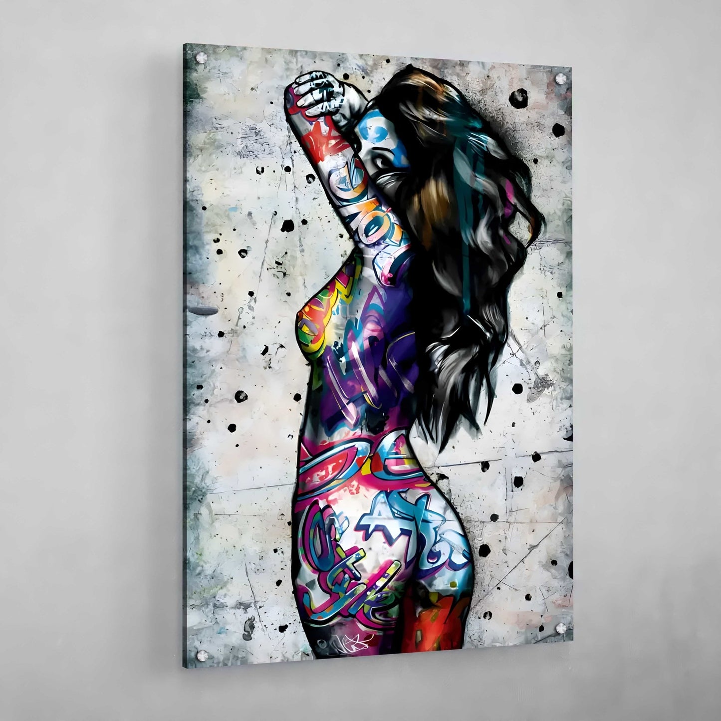 Graffiti Female Body Wall Art - Luxury Art Canvas
