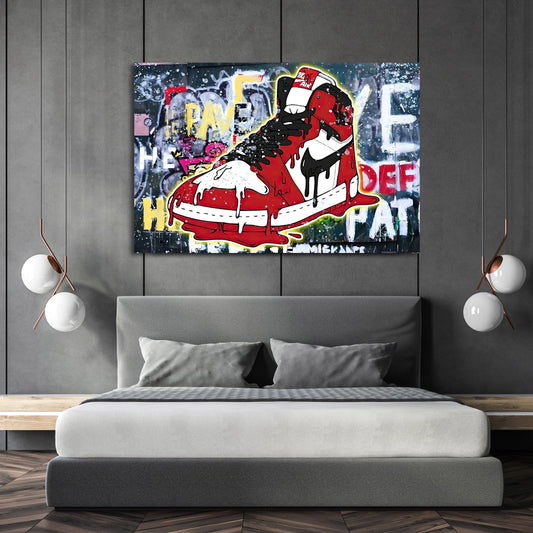 Graffiti Sneaker Wall Art - Luxury Art Canvas