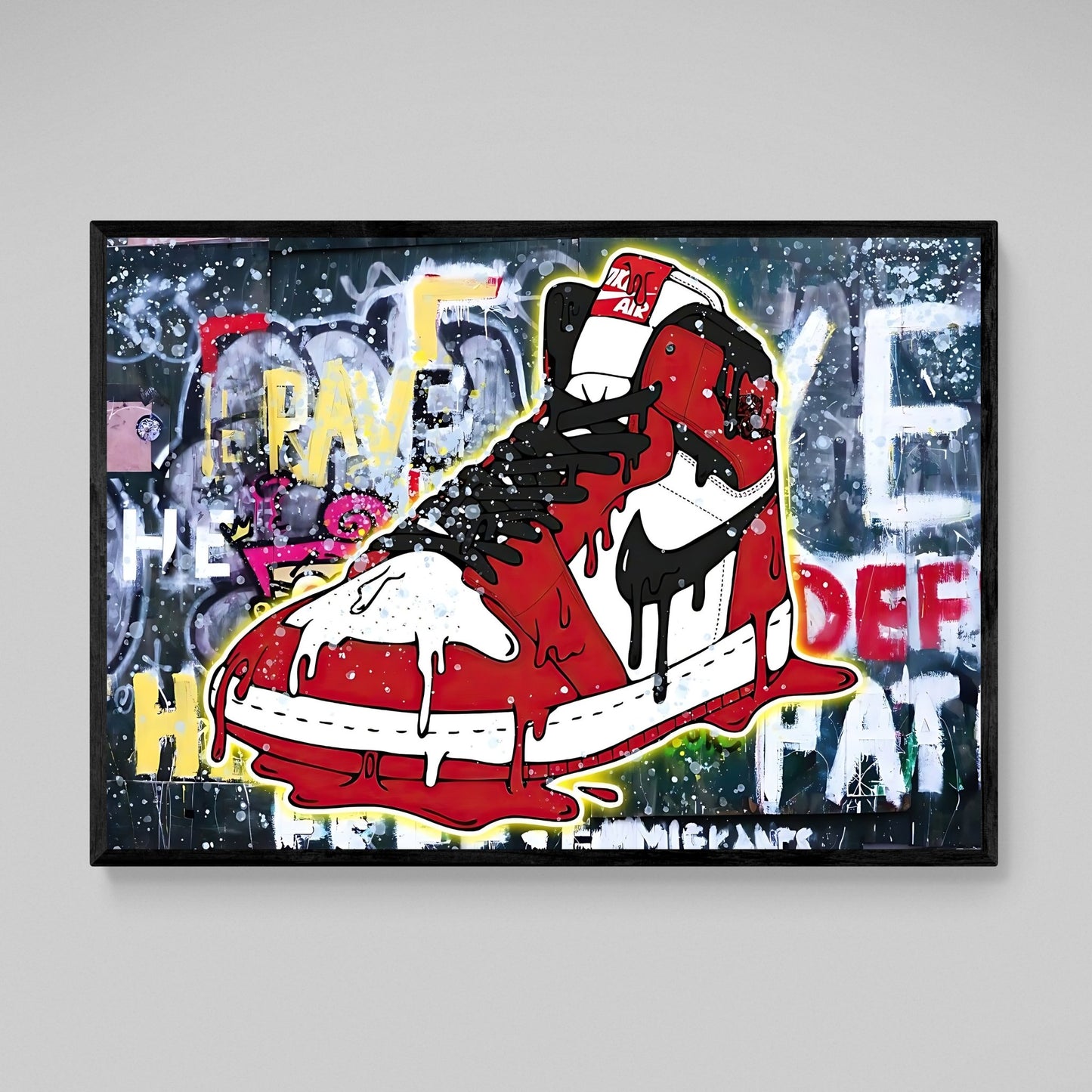 Graffiti Sneaker Wall Art - Luxury Art Canvas