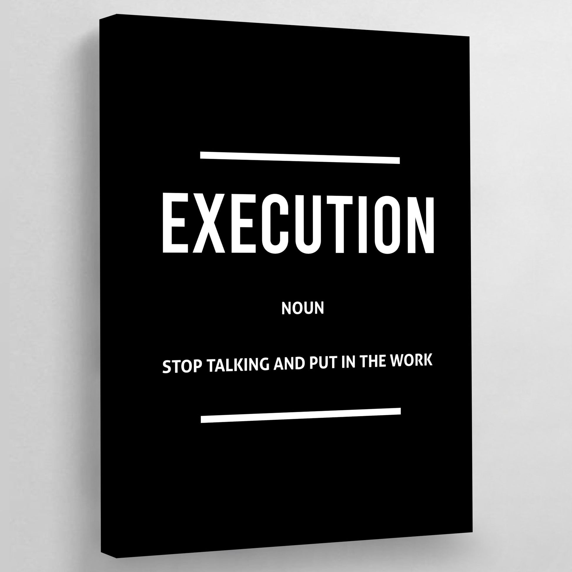 Grind Hustle Execution Wall Art - Luxury Art Canvas