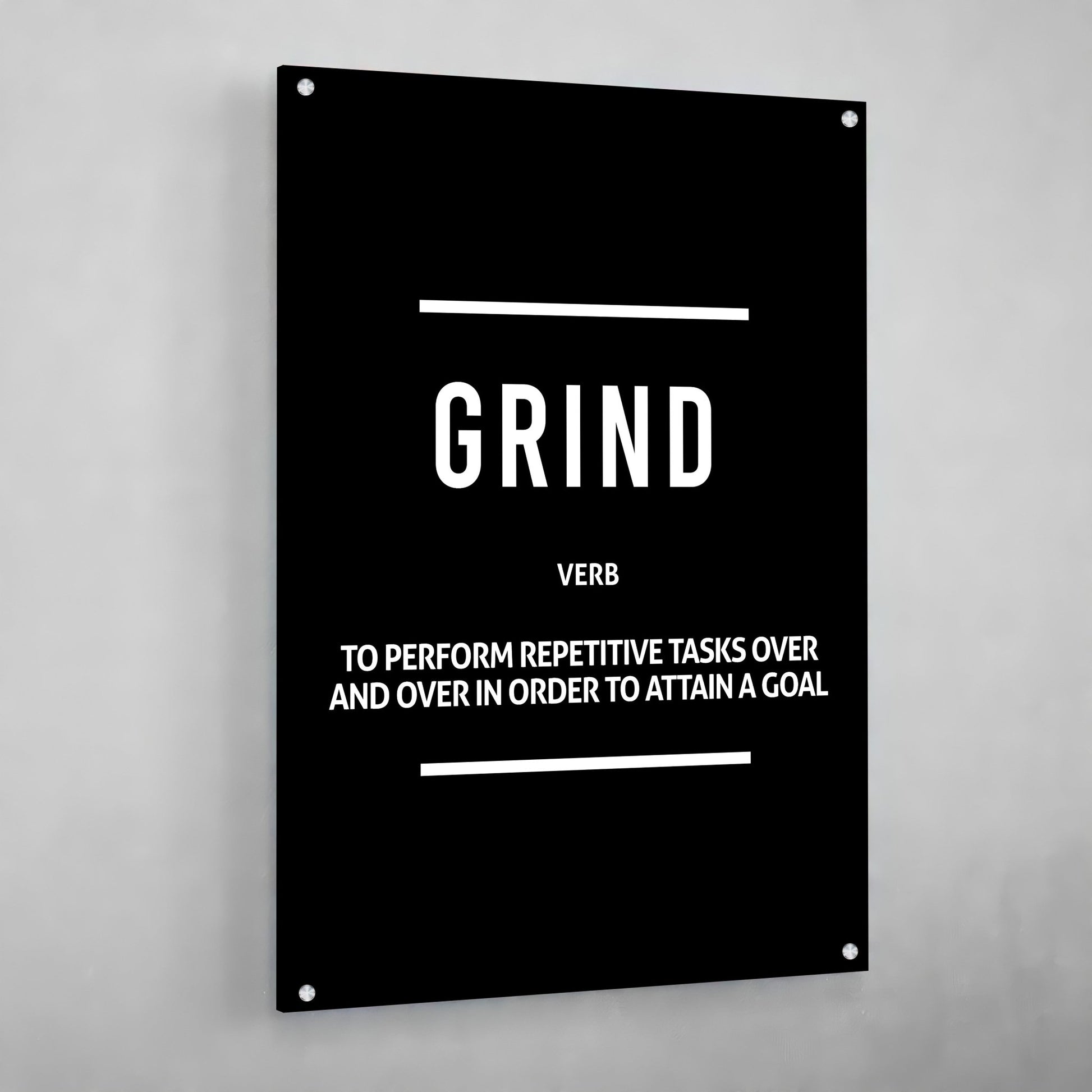 Grind Hustle Execution Wall Art - Luxury Art Canvas