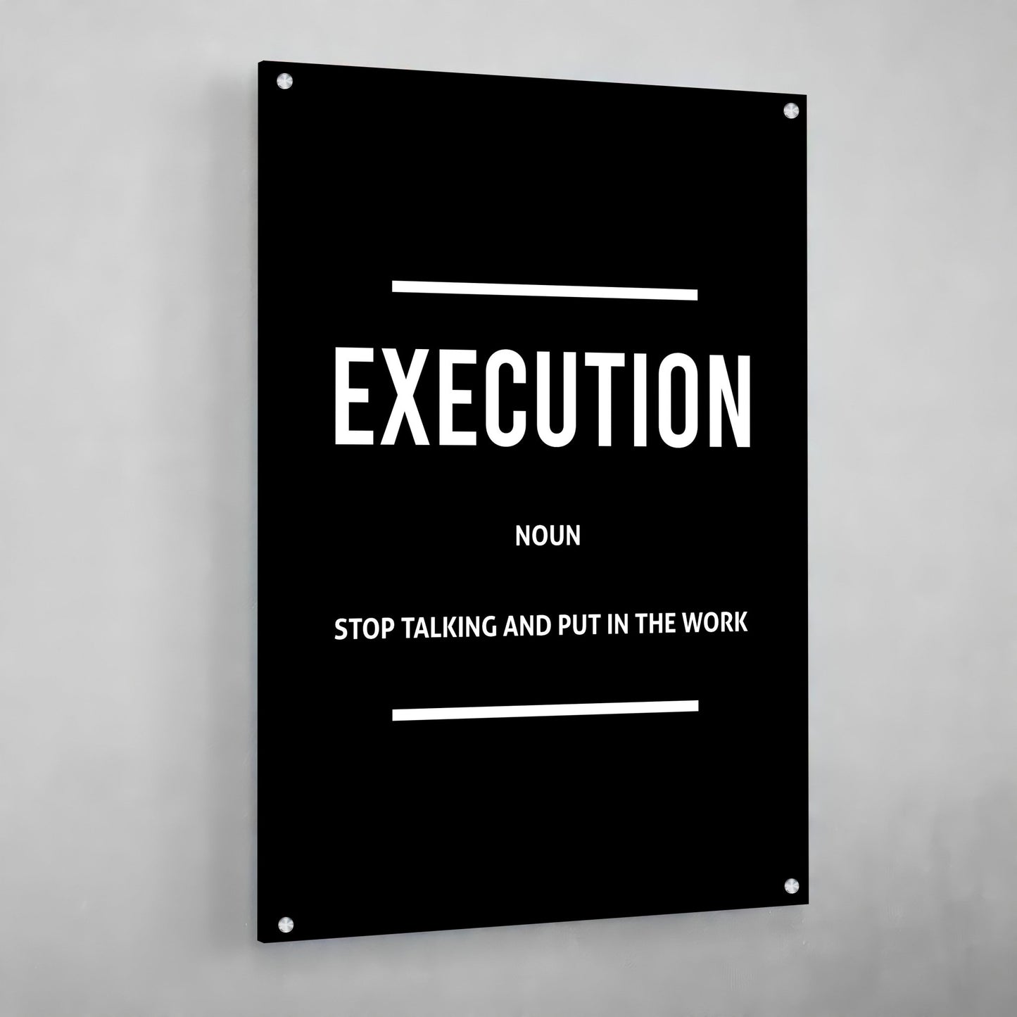 Grind Hustle Execution Wall Art - Luxury Art Canvas