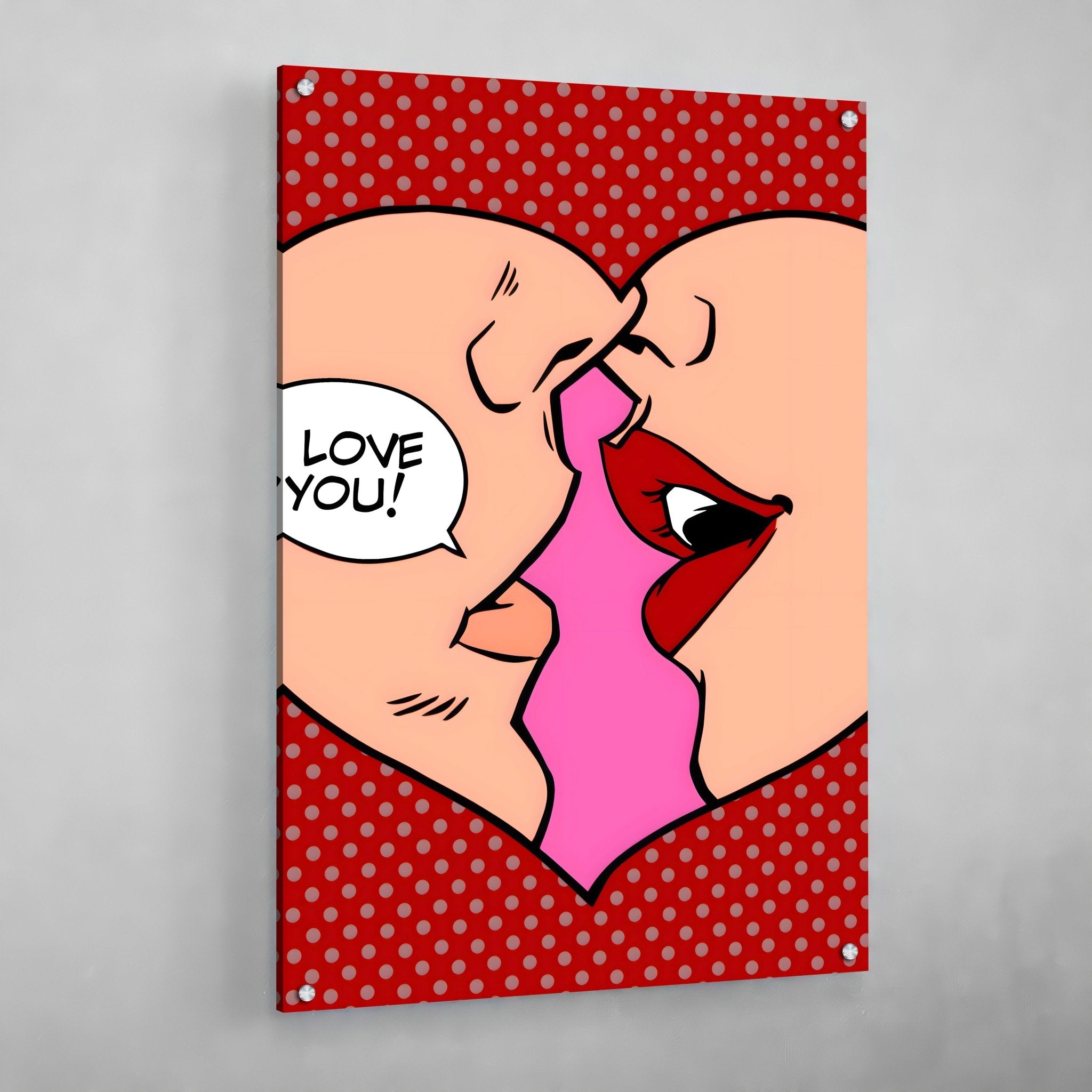 Heart Pop Art Canvas - Luxury Art Canvas
