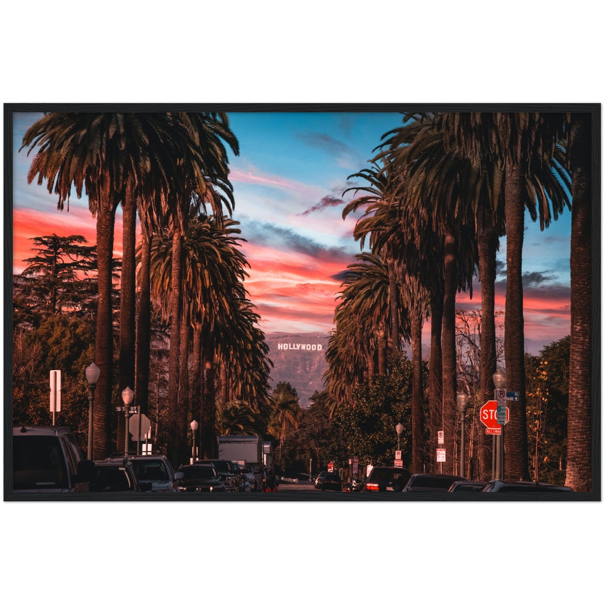 Hollywood Sunset Wall Art - Luxury Art Canvas