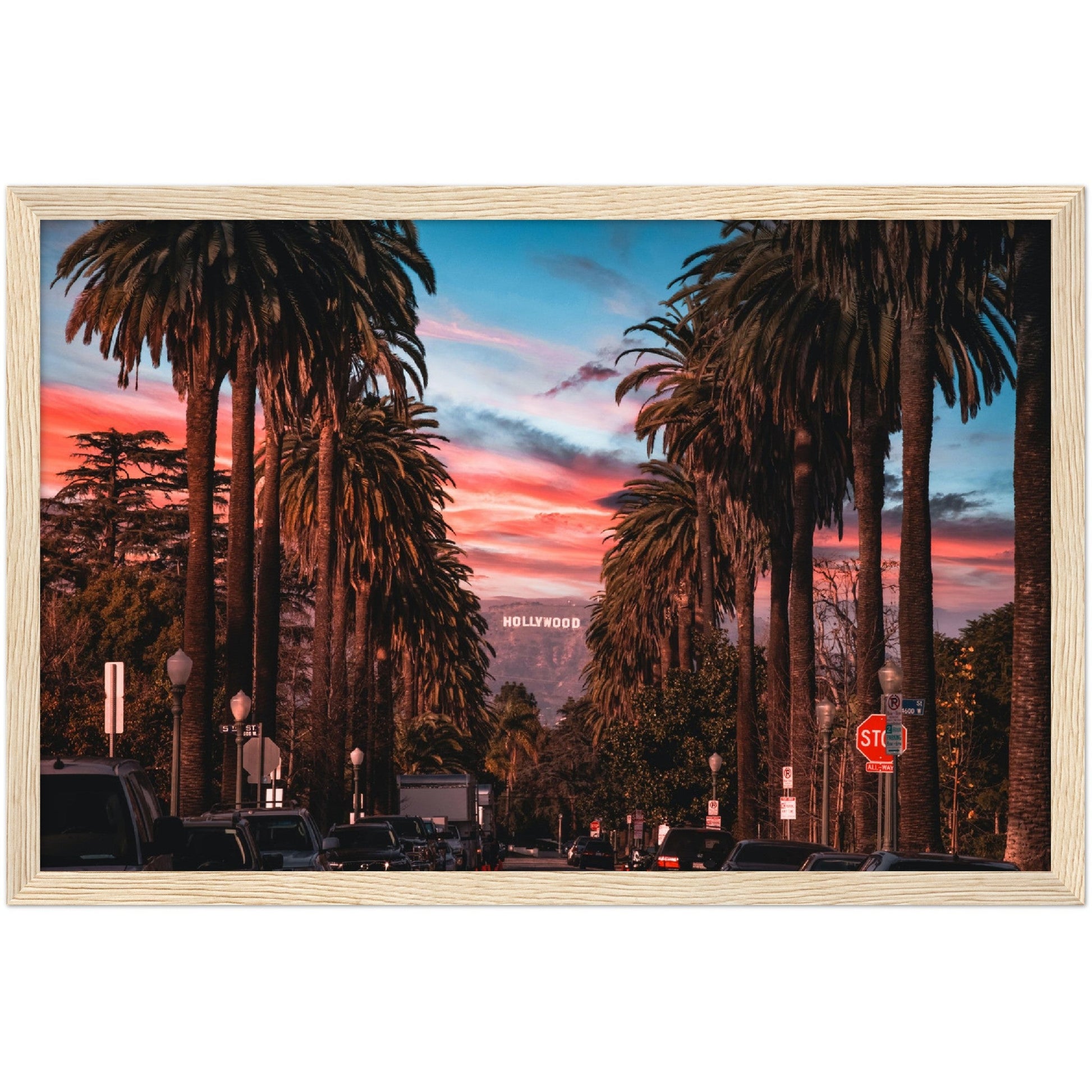 Hollywood Sunset Wall Art - Luxury Art Canvas