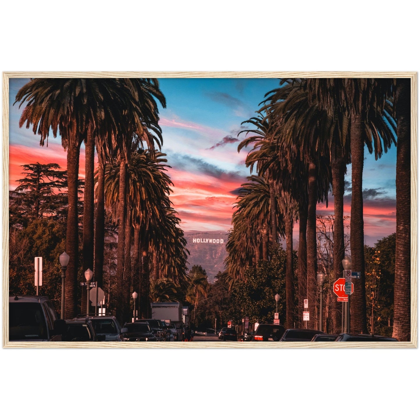 Hollywood Sunset Wall Art - Luxury Art Canvas