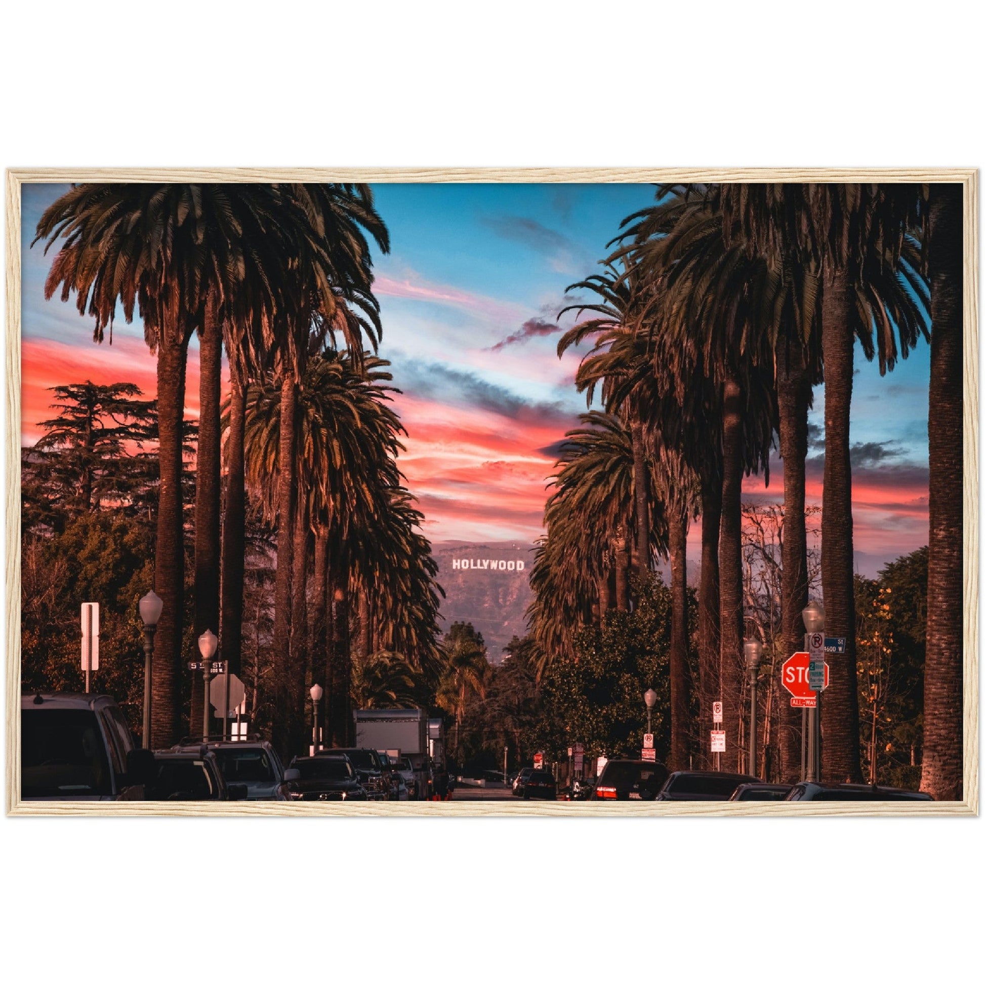 Hollywood Sunset Wall Art - Luxury Art Canvas
