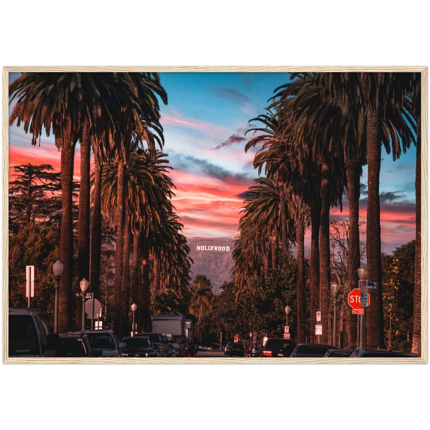 Hollywood Sunset Wall Art - Luxury Art Canvas
