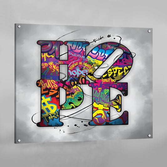 Hope Graffiti Wall Art - Luxury Art Canvas