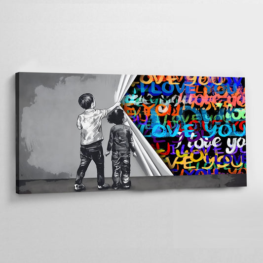 I Love You Graffiti Wall Art - Luxury Art Canvas
